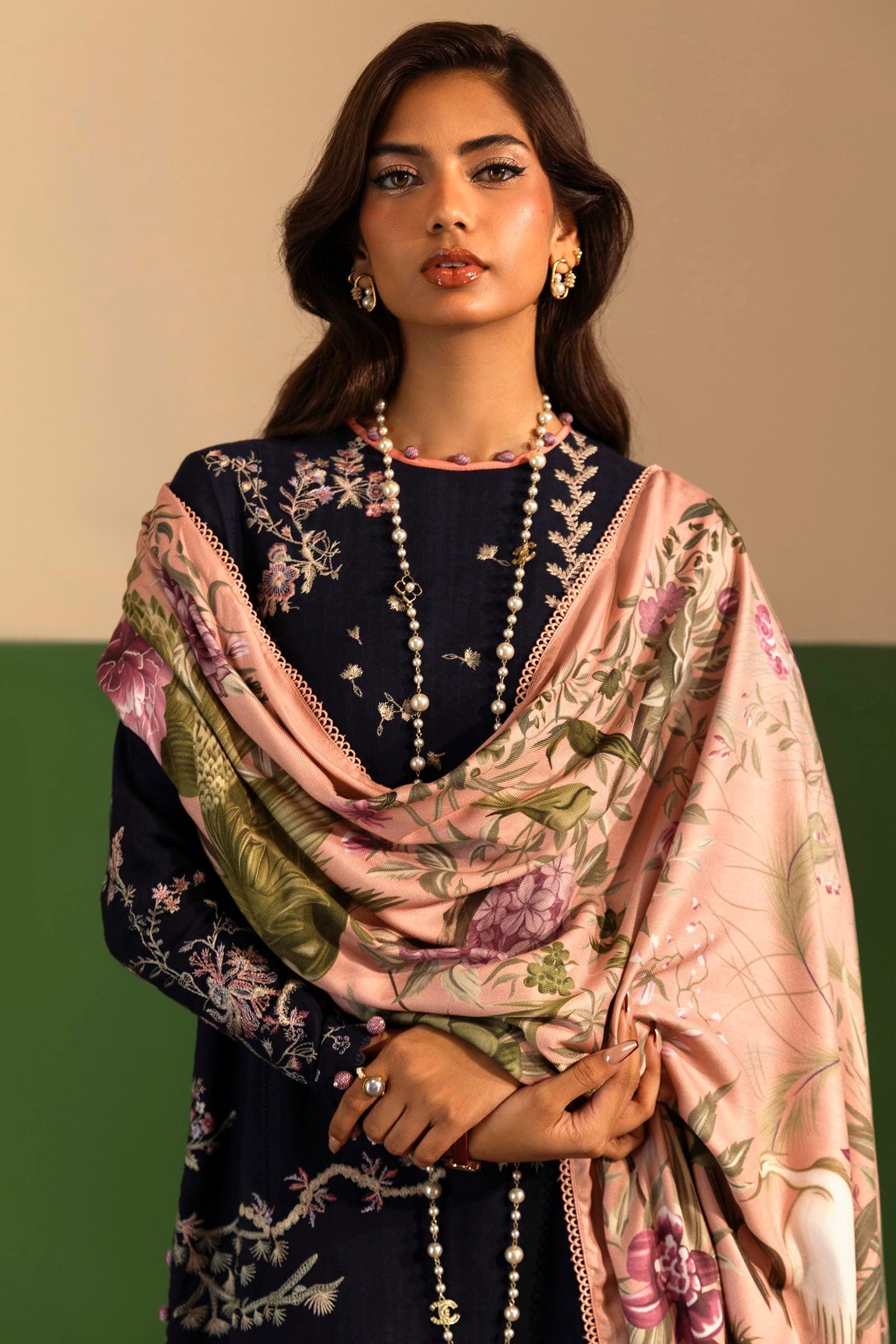 Sana Safinaz | Muzlin Winter 2024 | M243-006A-3AP - Official Sana Safinaz stockist in UK - Sakeena London