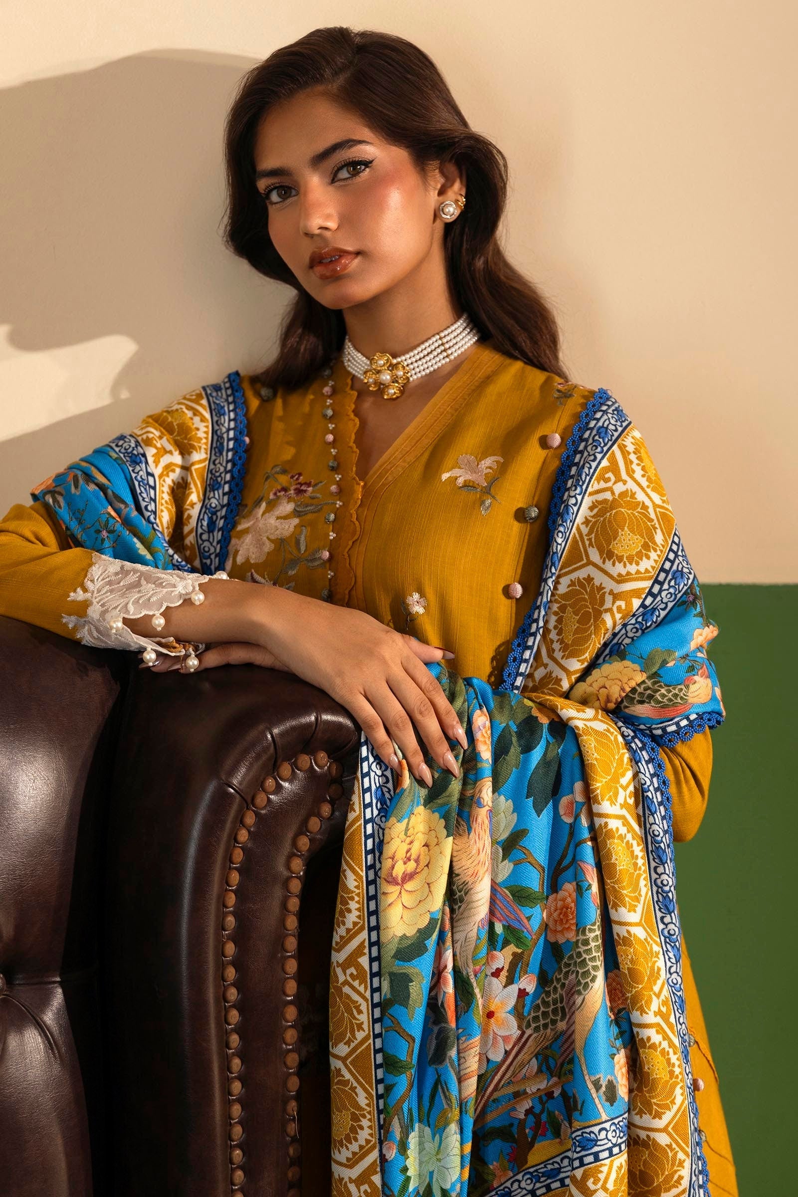 Sana Safinaz | Muzlin Winter 2024 | M243-008A-3CP - Official Sana Safinaz stockist in UK - Sakeena London