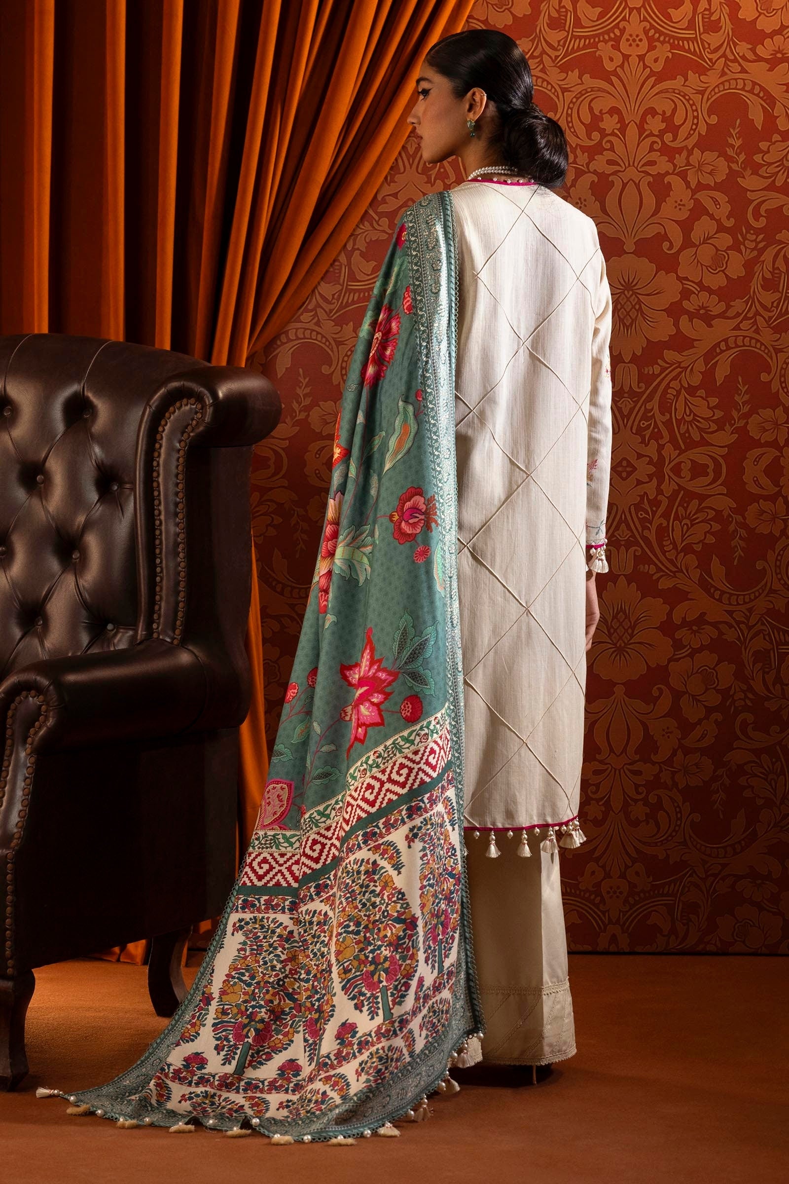 Sana Safinaz | Muzlin Winter 2024 | M243-010A-3AP - Official Sana Safinaz stockist in UK - Sakeena London