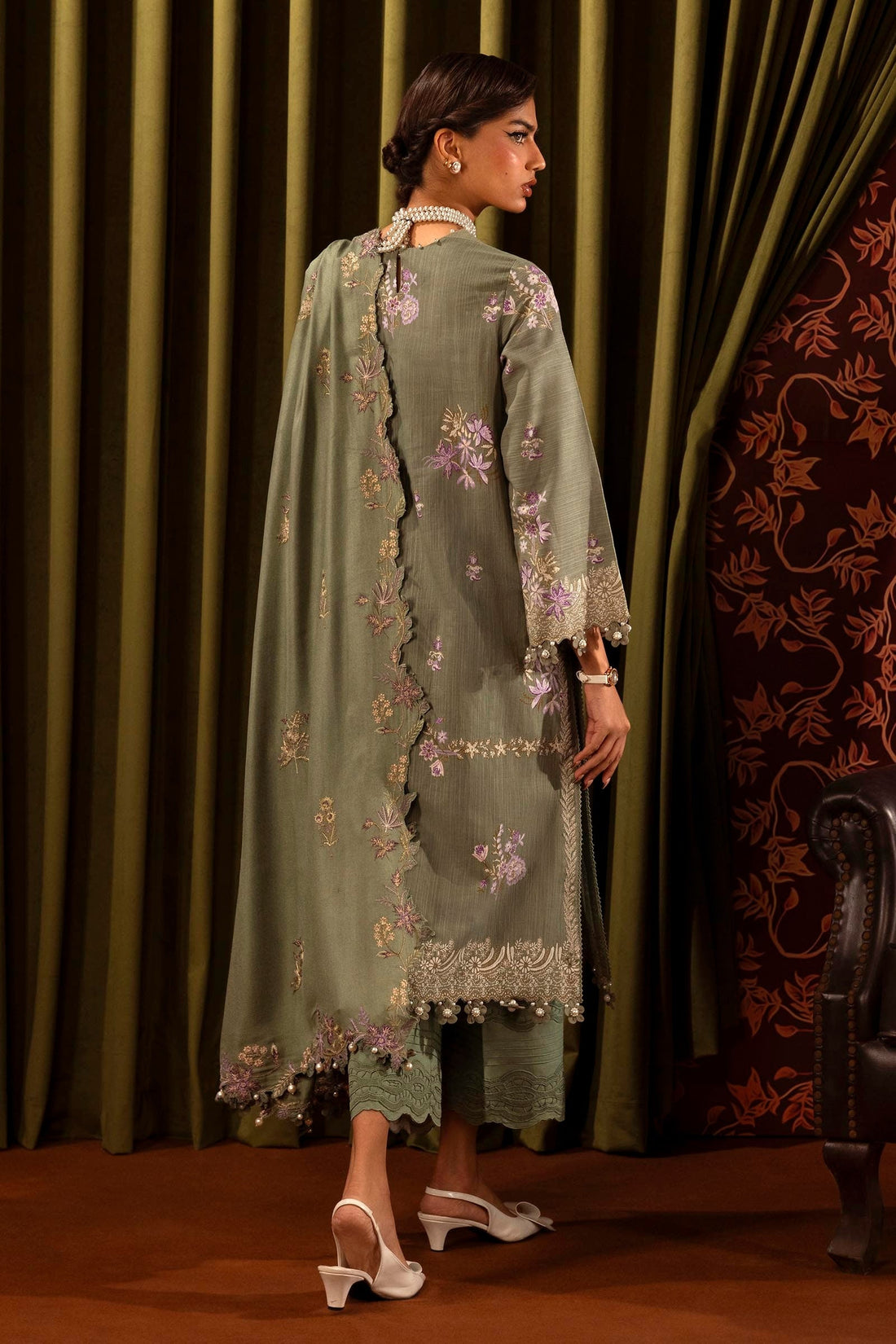 Sana Safinaz | Muzlin Winter 2024 | M243-011A-3CP - Official Sana Safinaz stockist in UK - Sakeena London