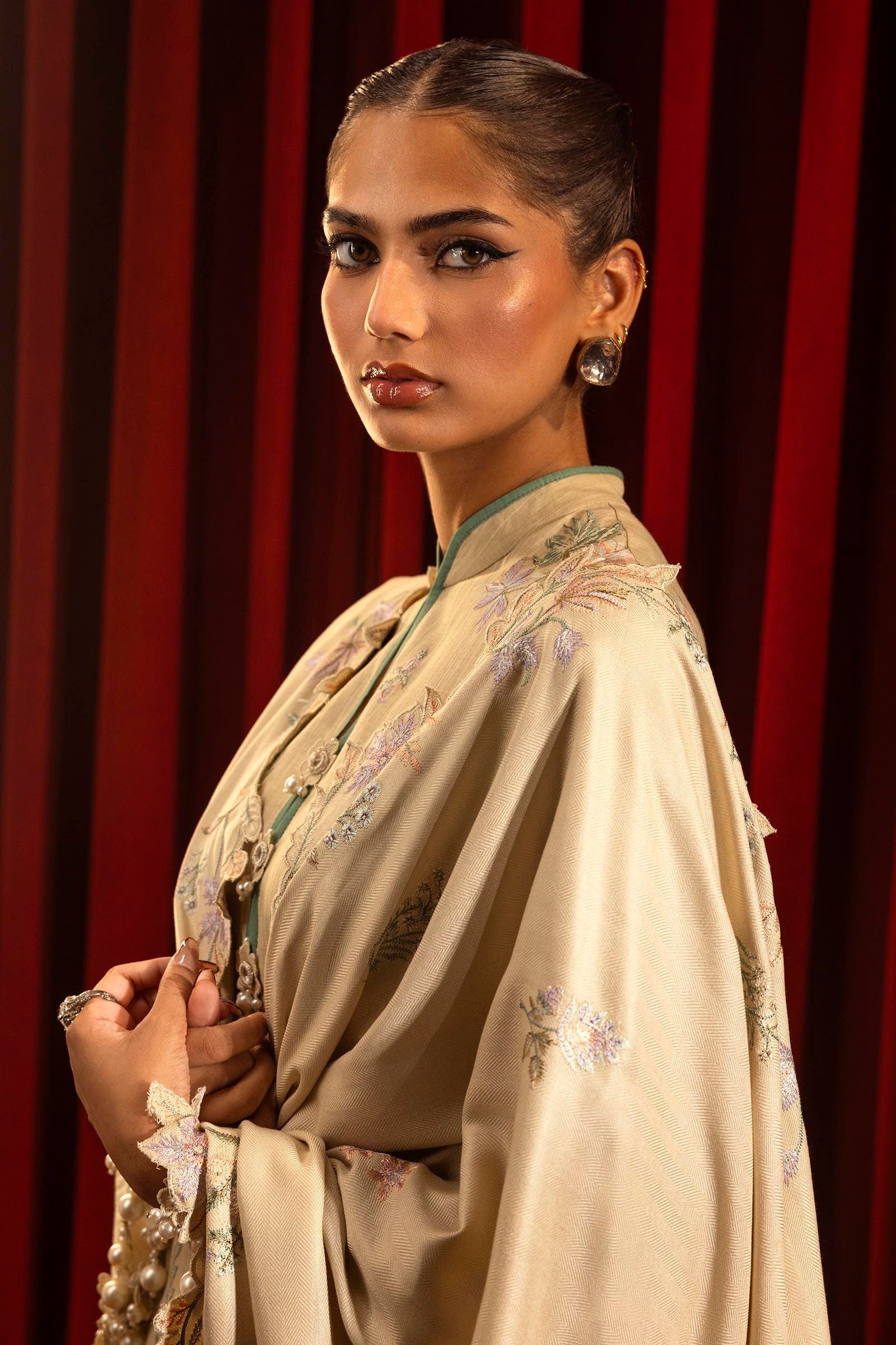 Sana Safinaz | Muzlin Winter 2024 | M243-011B-3CP - Official Sana Safinaz stockist in UK - Sakeena London