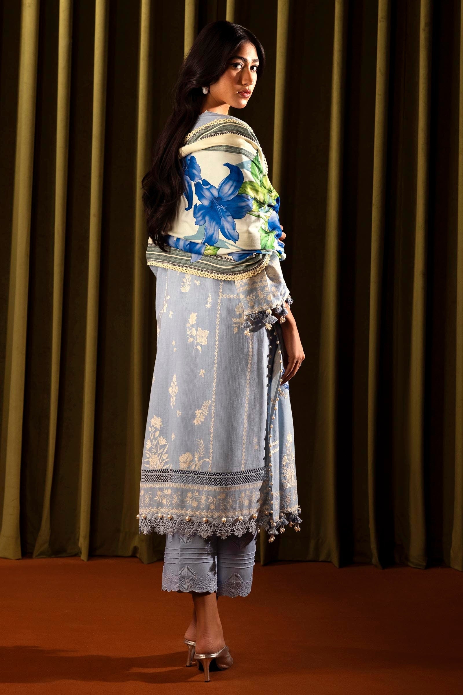 Sana Safinaz | Muzlin Winter 2024 | M243-015A-3CP - Official Sana Safinaz stockist in UK - Sakeena London