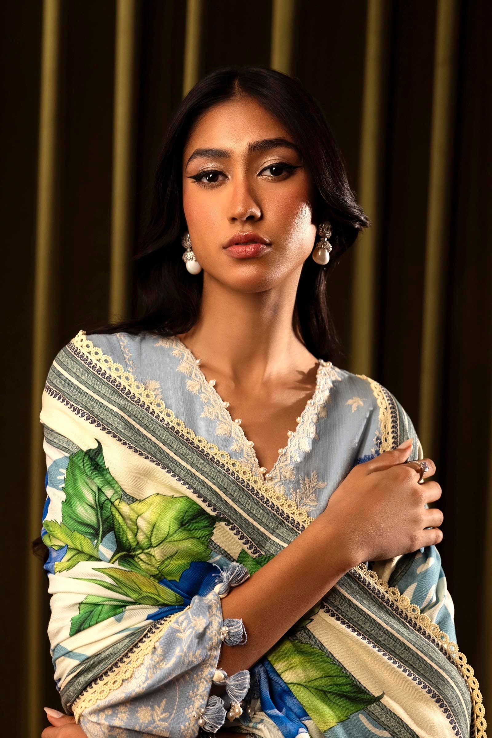 Sana Safinaz | Muzlin Winter 2024 | M243-015A-3CP - Official Sana Safinaz stockist in UK - Sakeena London
