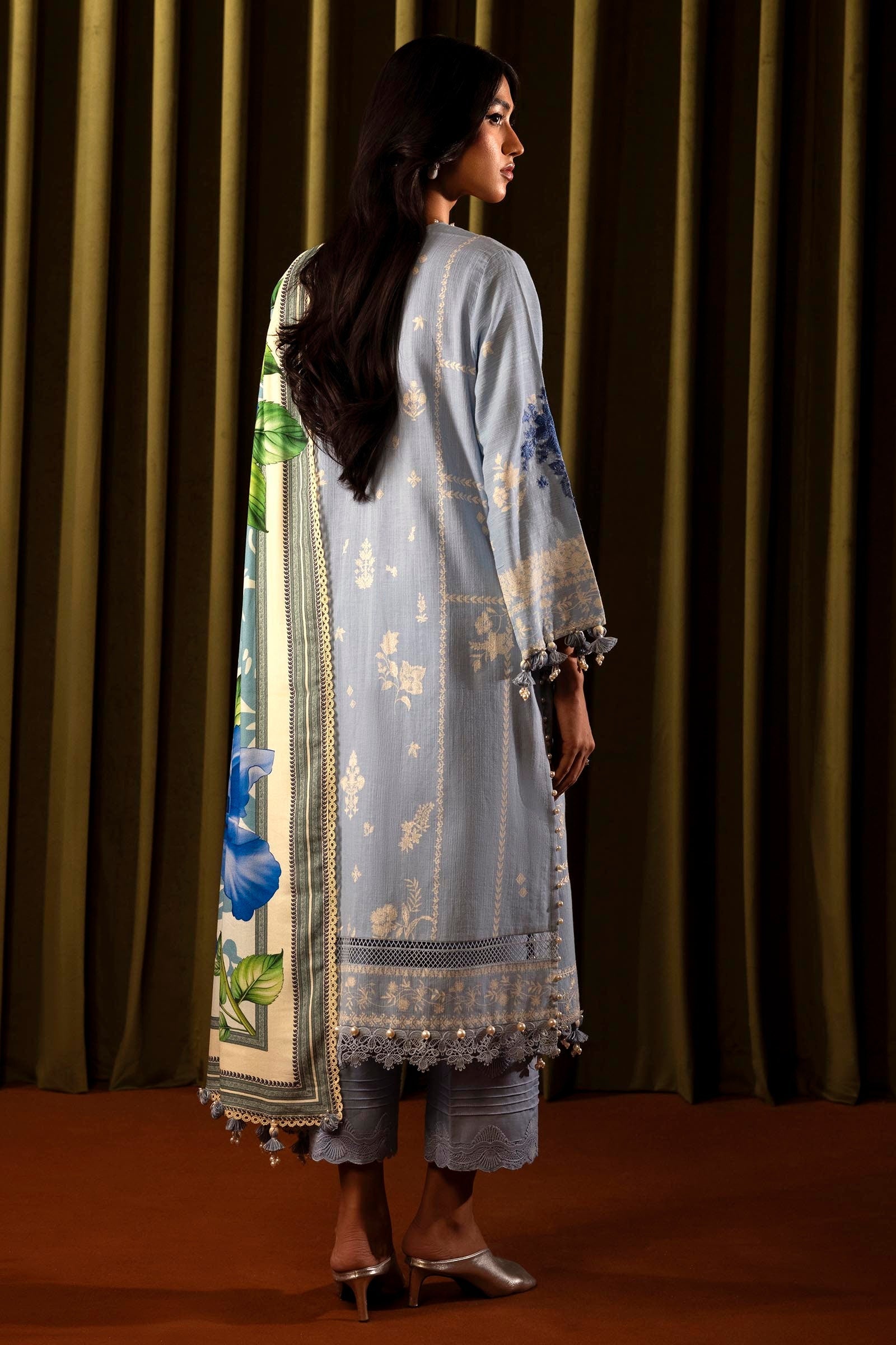 Sana Safinaz | Muzlin Winter 2024 | M243-015A-3CP - Official Sana Safinaz stockist in UK - Sakeena London