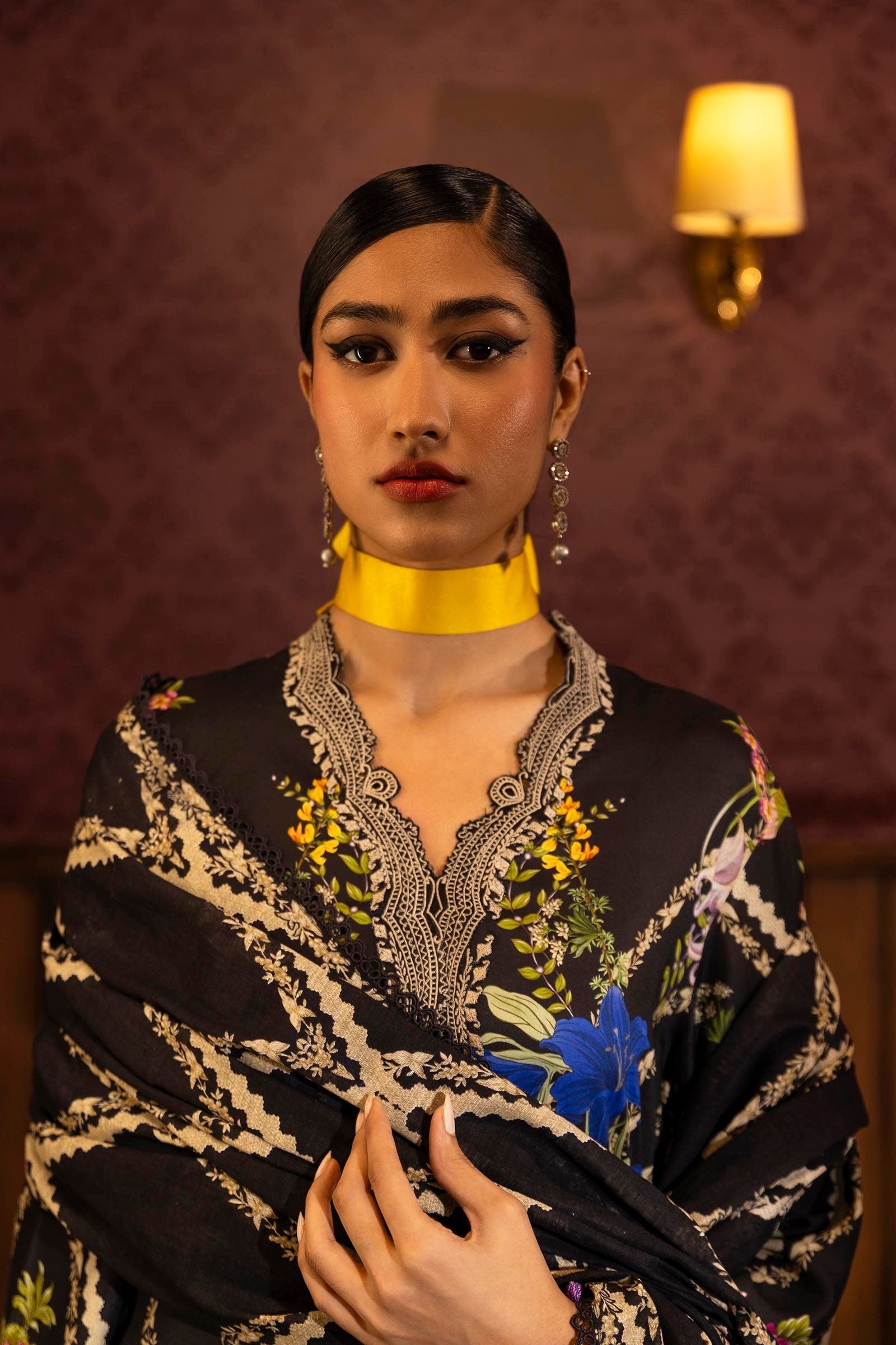 Sana Safinaz | Muzlin Winter 2024 | M243-017B-3CQ - Official Sana Safinaz stockist in UK - Sakeena London