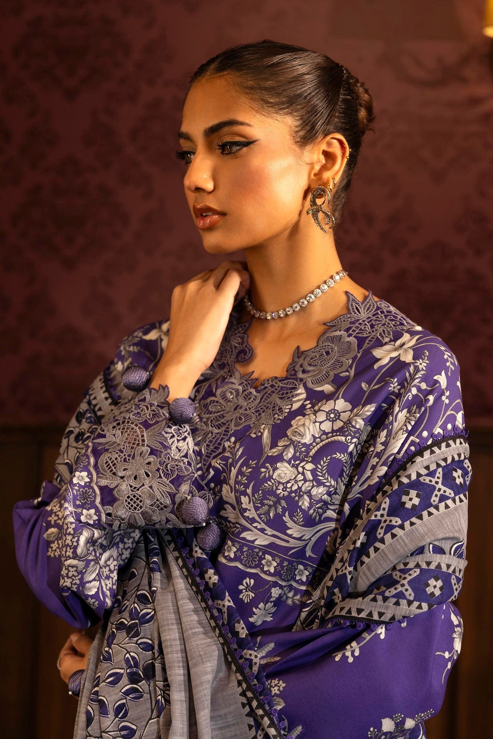Sana Safinaz | Muzlin Winter 2024 | M243-020A-3CQ - Official Sana Safinaz stockist in UK - Sakeena London