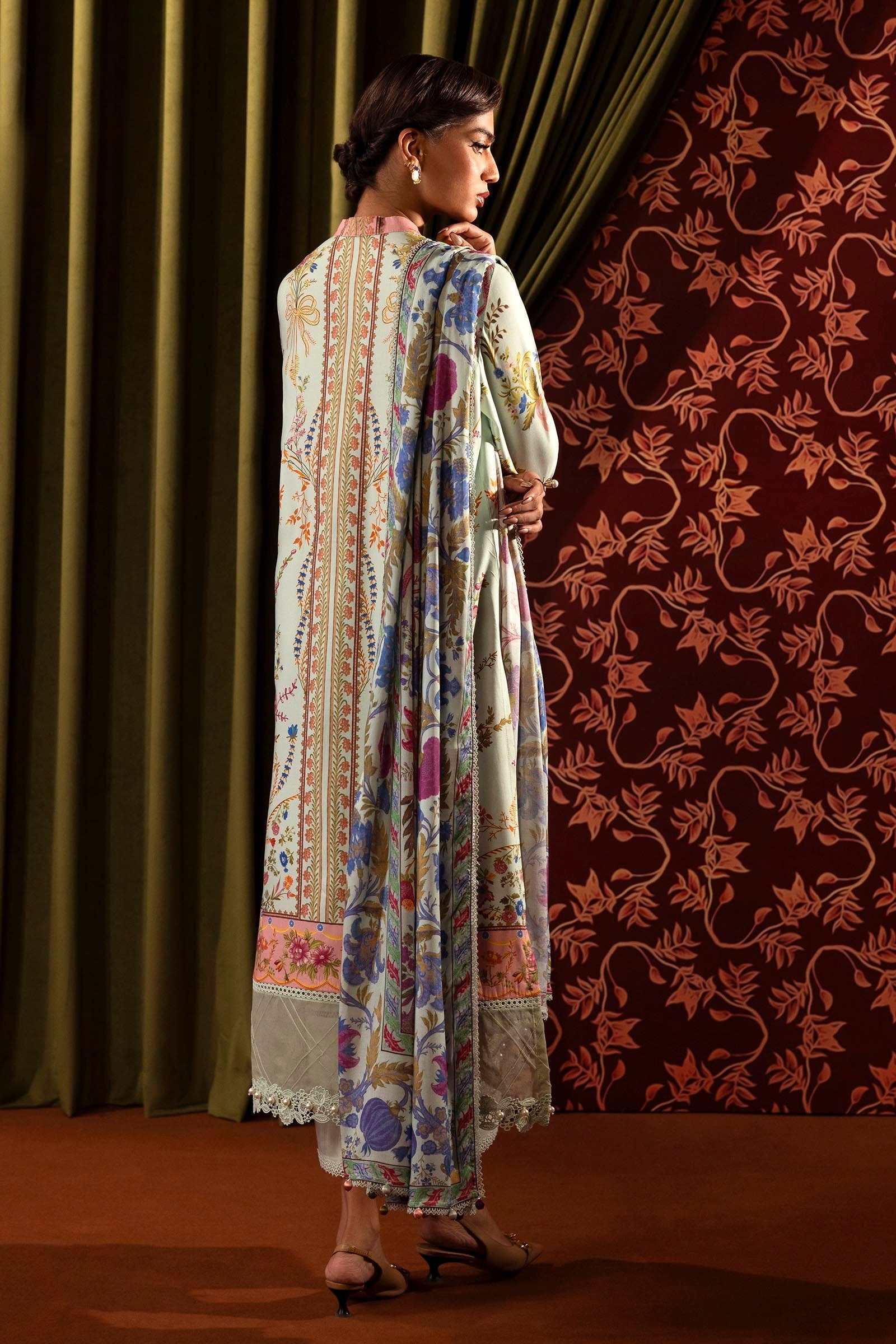 Sana Safinaz | Muzlin Winter 2024 | M243-021B-3DB - Official Sana Safinaz stockist in UK - Sakeena London