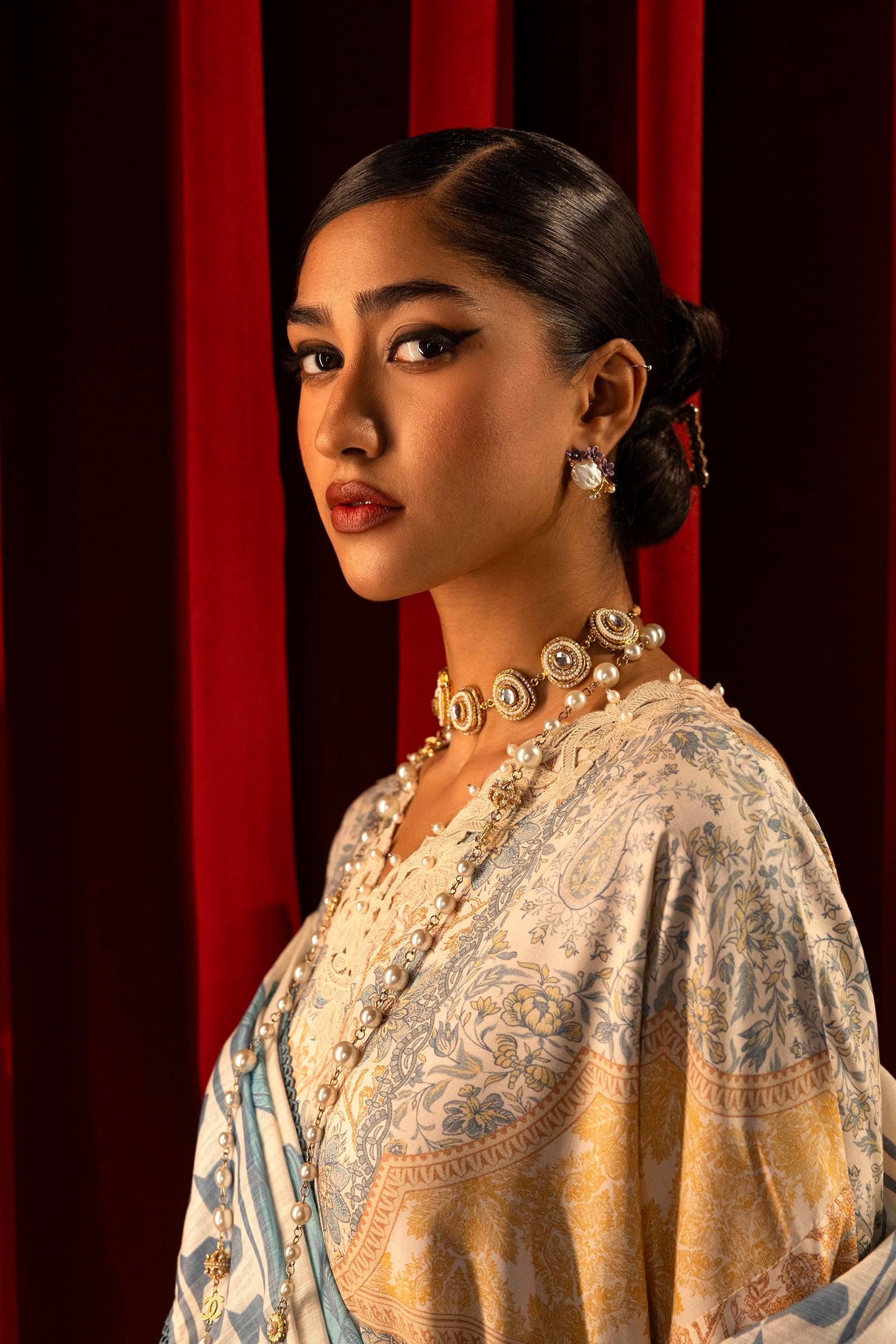 Sana Safinaz | Muzlin Winter 2024 | M243-023A-3CQ - Official Sana Safinaz stockist in UK - Sakeena London