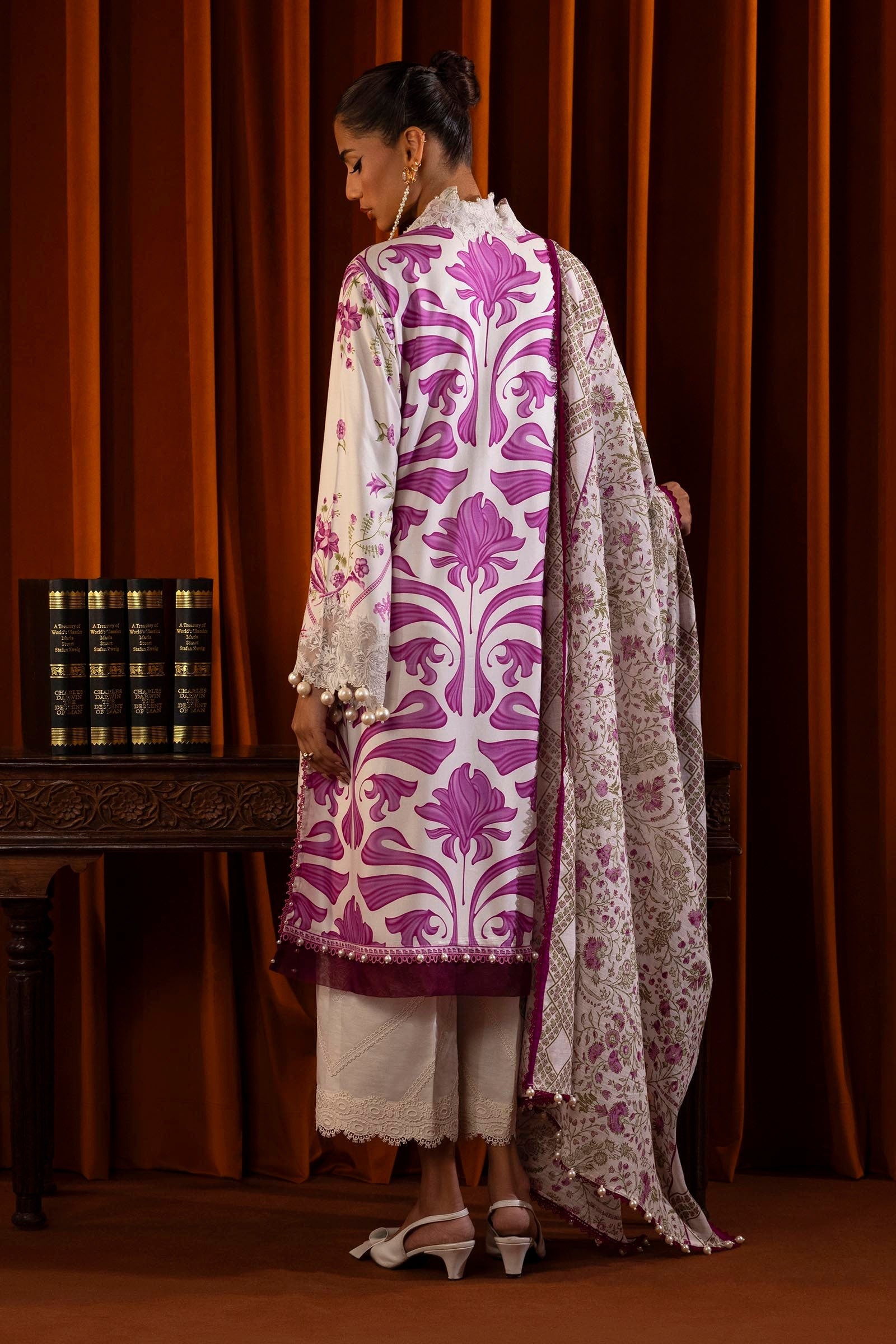 Sana Safinaz | Muzlin Winter 2024 | M243-024A-3CQ - Official Sana Safinaz stockist in UK - Sakeena London