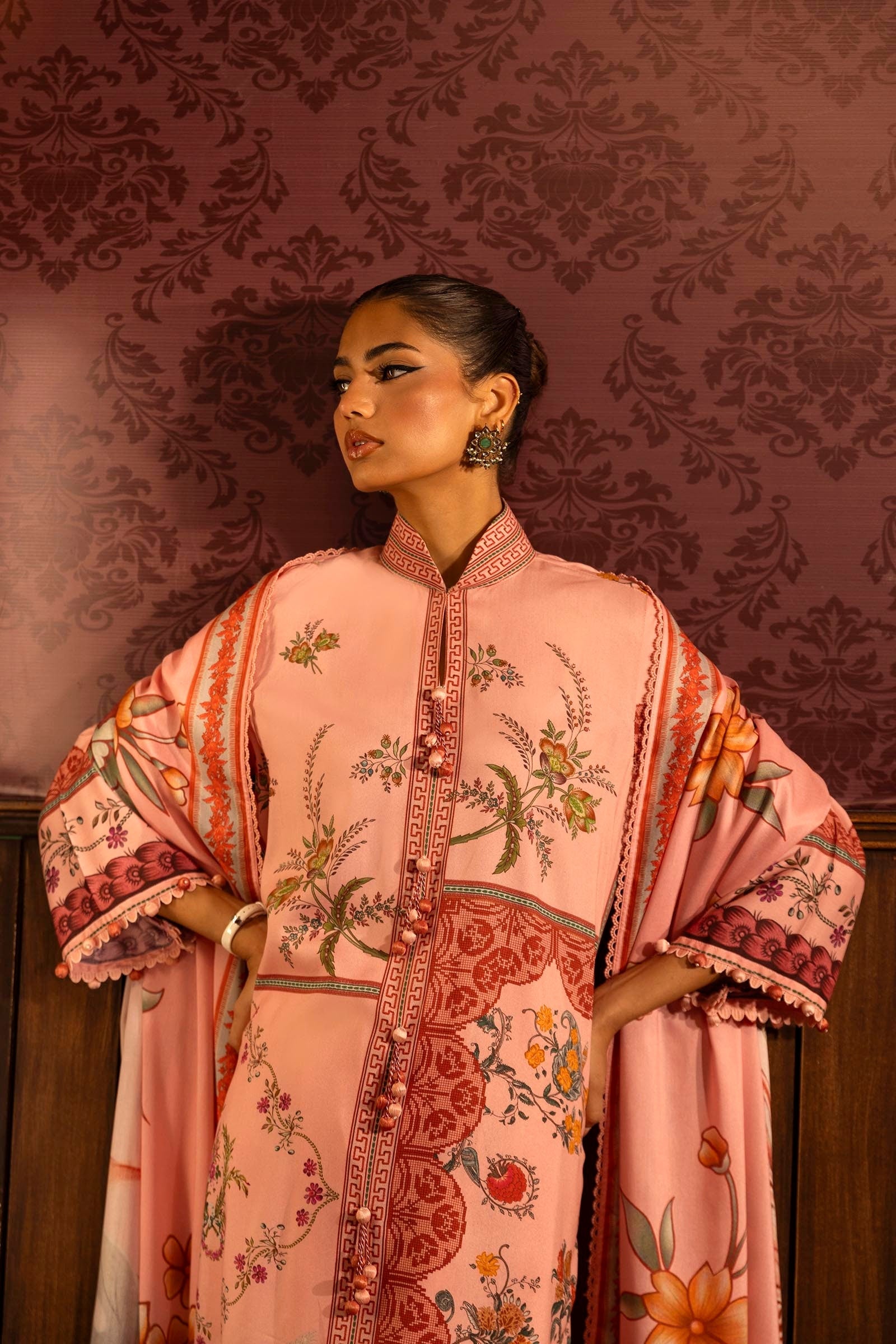 Sana Safinaz | Muzlin Winter 2024 | M243-025A-3DB - Official Sana Safinaz stockist in UK - Sakeena London