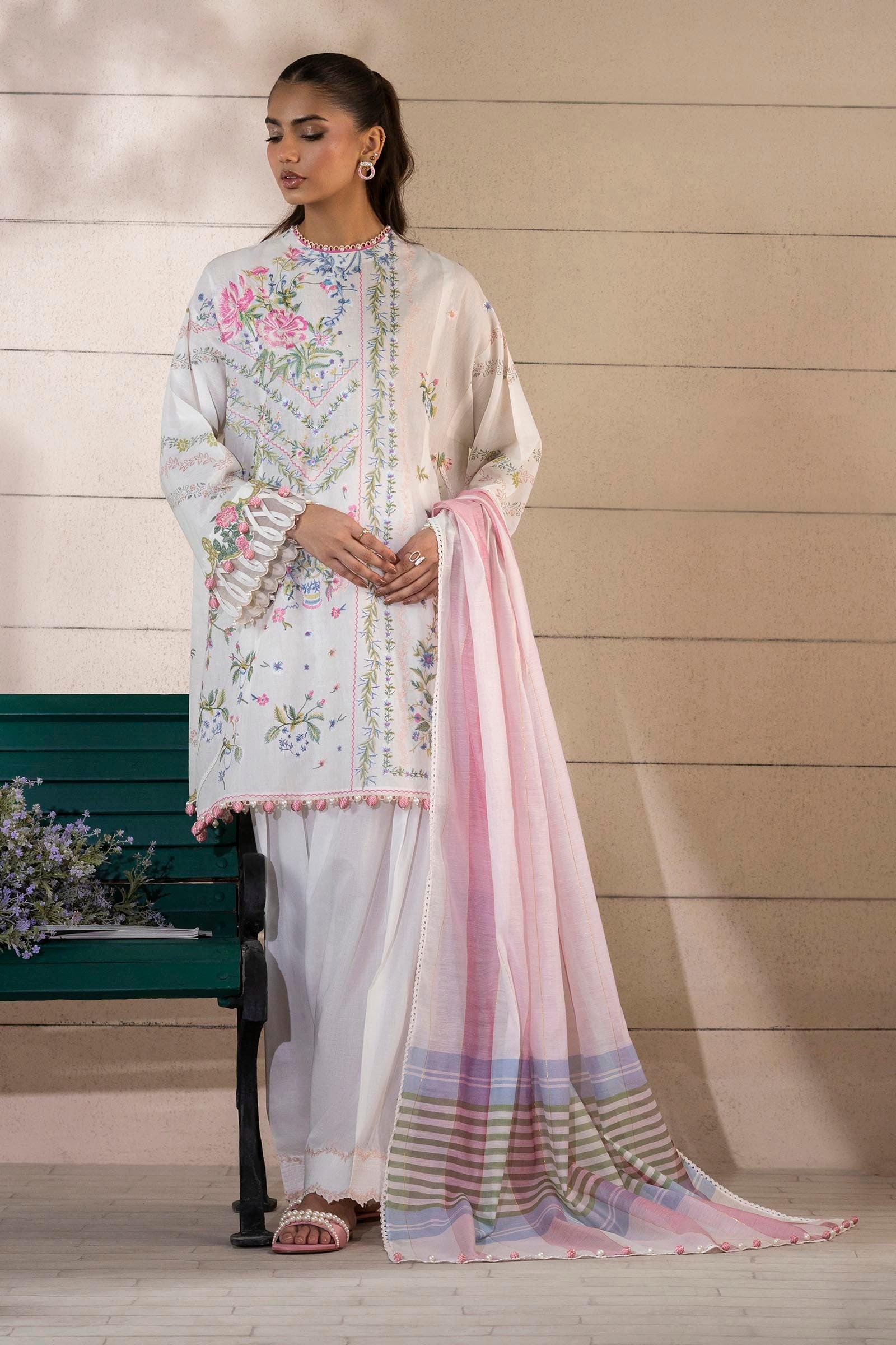 Sana Safinaz | Muzlin Spring 25 | M251-001A-3DG - Official Sana Safinaz stockist in UK - Sakeena London
