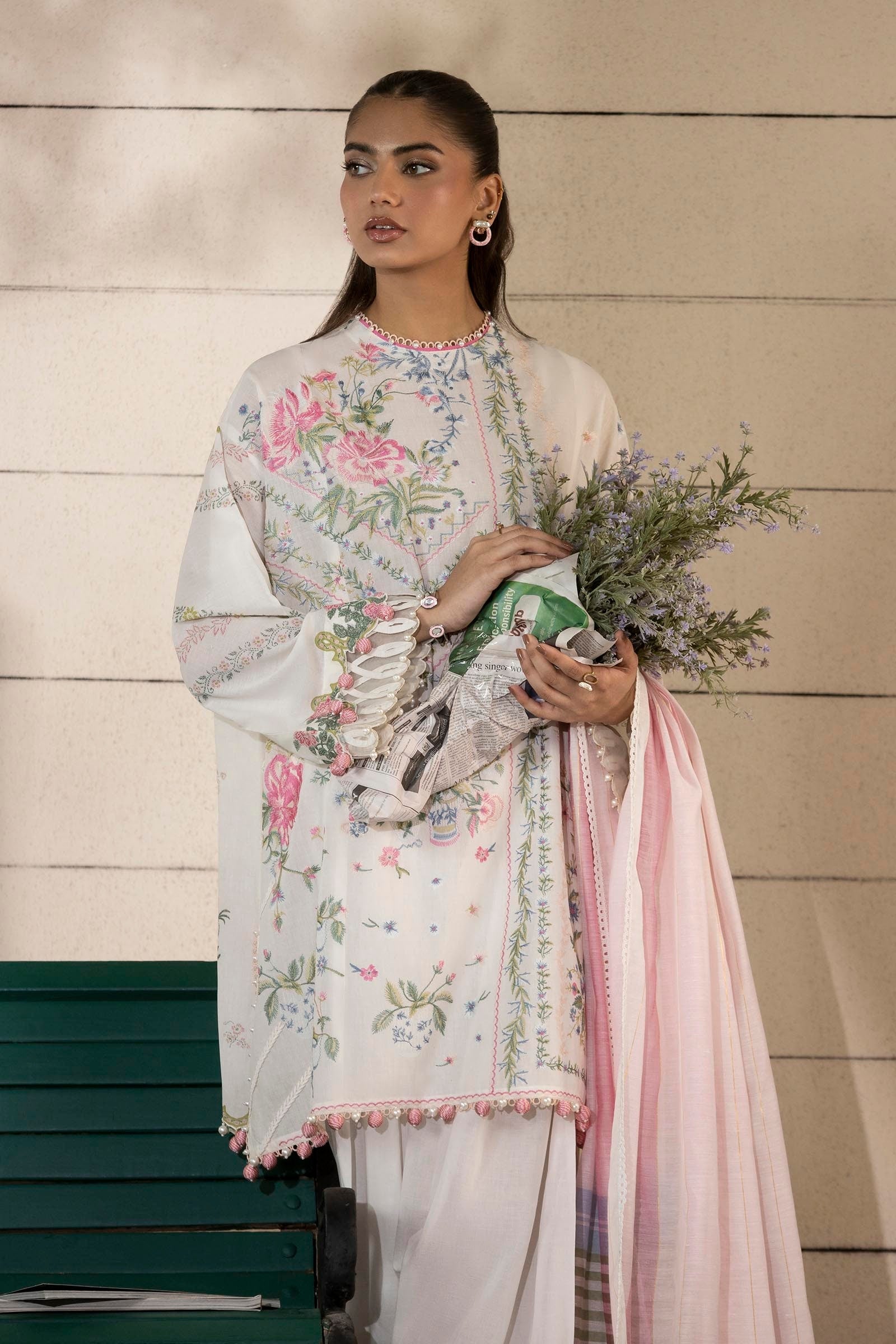 Sana Safinaz | Muzlin Spring 25 | M251-001A-3DG - Official Sana Safinaz stockist in UK - Sakeena London