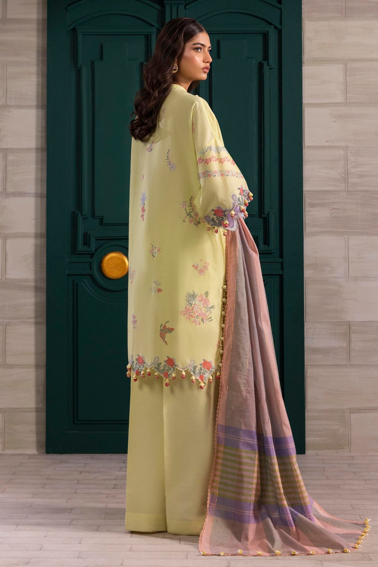 Sana Safinaz | Muzlin Spring 25 | M251-001B-3DG - Official Sana Safinaz stockist in UK - Sakeena London