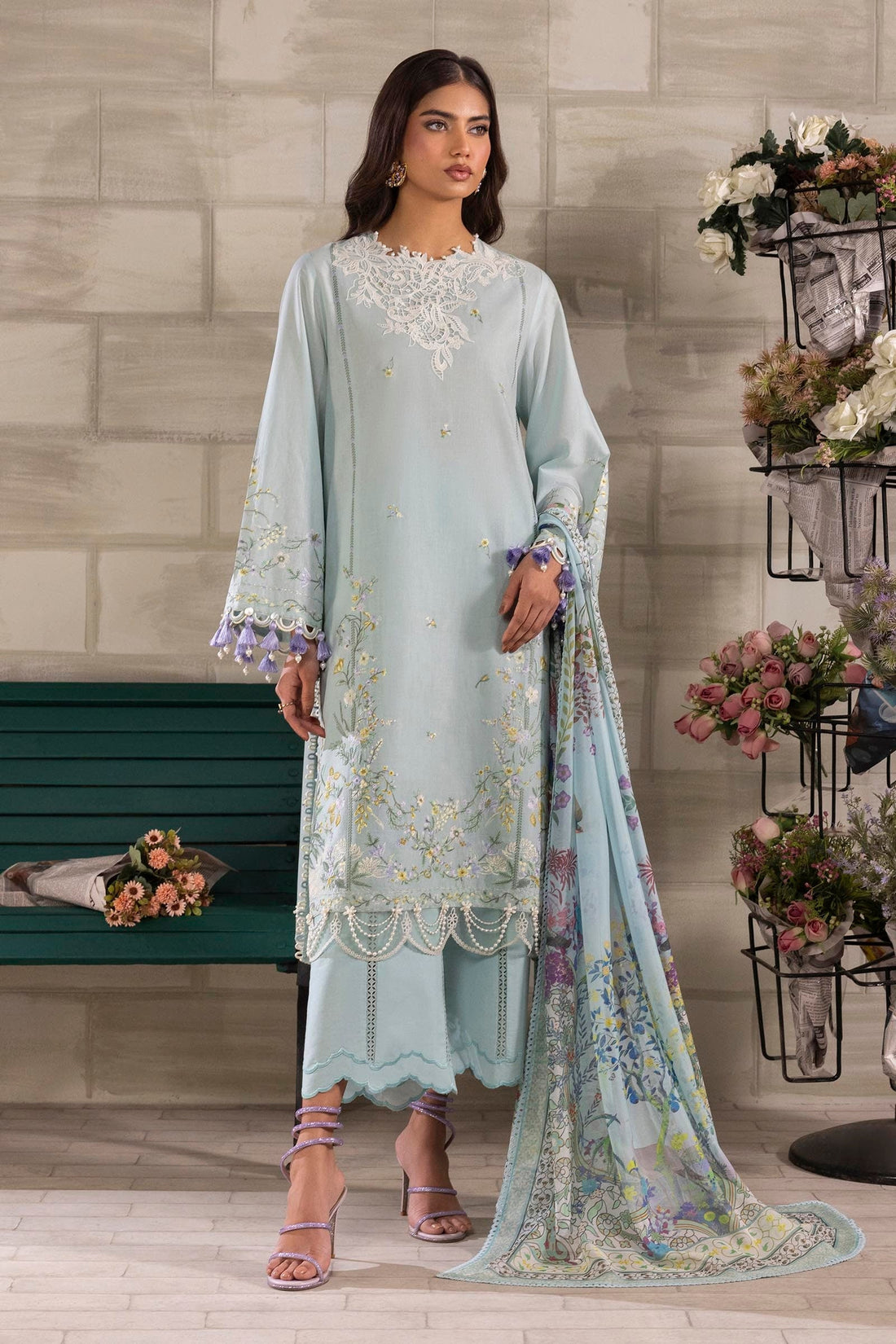 Sana Safinaz | Muzlin Spring 25 | M251-005A-3CL - Official Sana Safinaz stockist in UK - Sakeena London