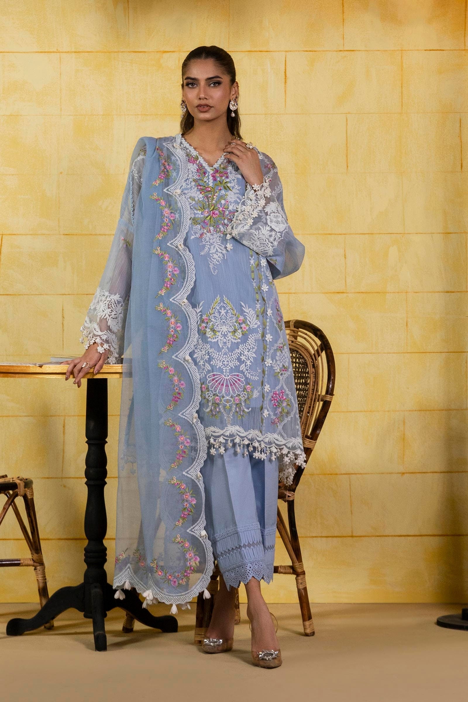 Sana Safinaz | Muzlin Spring 25 | M251-009B-3CT - Official Sana Safinaz stockist in UK - Sakeena London