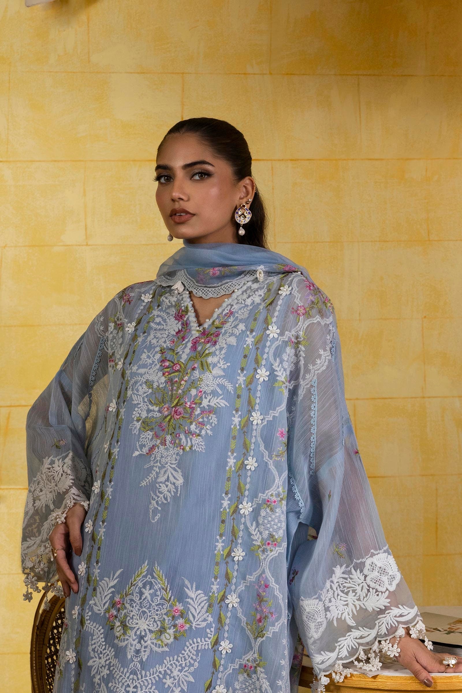 Sana Safinaz | Muzlin Spring 25 | M251-009B-3CT - Official Sana Safinaz stockist in UK - Sakeena London
