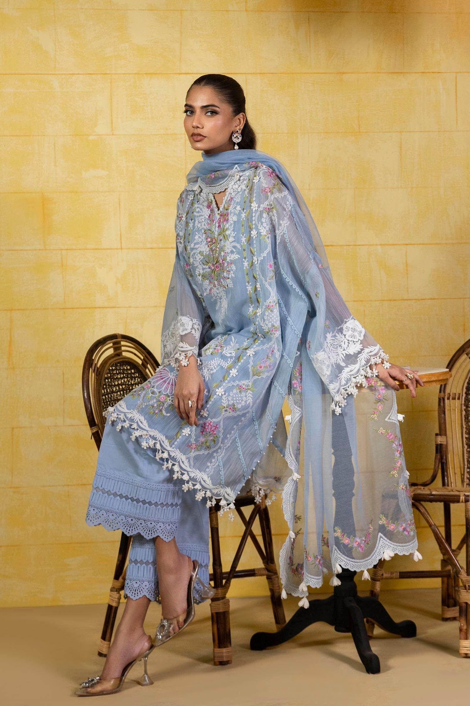 Sana Safinaz | Muzlin Spring 25 | M251-009B-3CT - Official Sana Safinaz stockist in UK - Sakeena London
