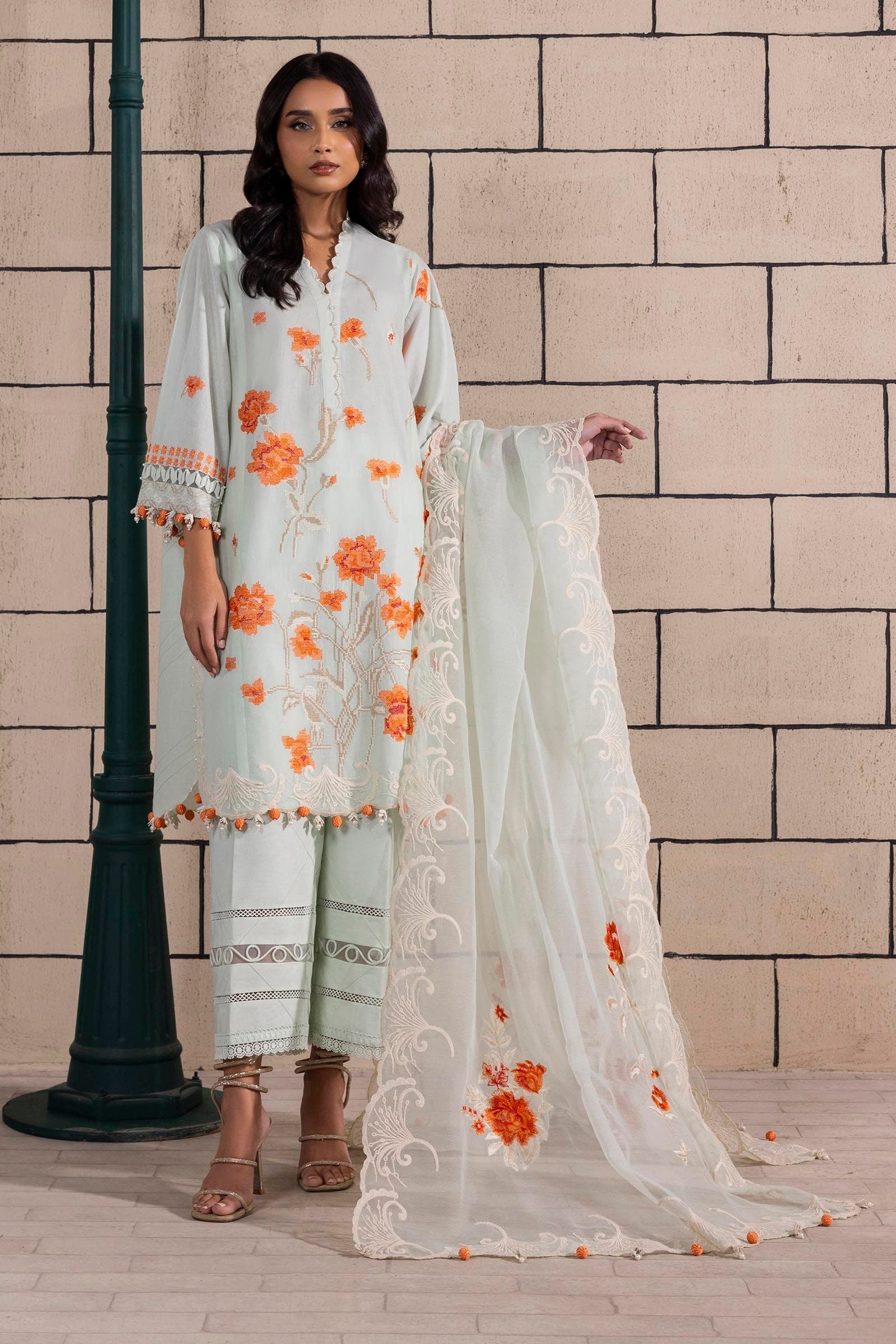 Sana Safinaz | Muzlin Spring 25 | M251-010A-3CS - Official Sana Safinaz stockist in UK - Sakeena London