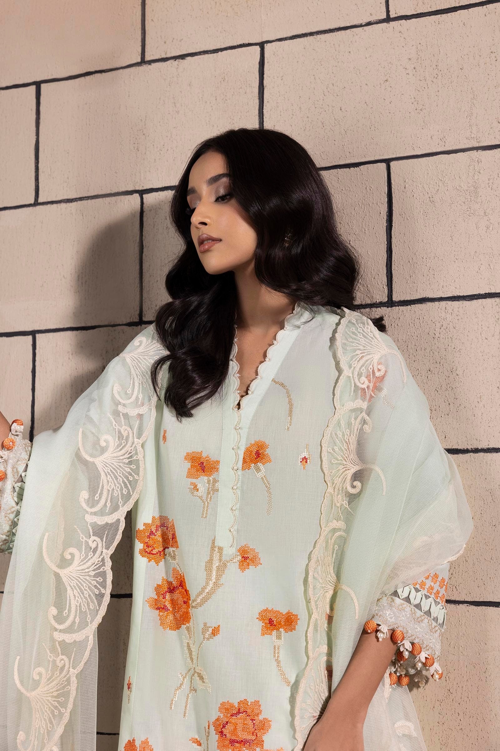 Sana Safinaz | Muzlin Spring 25 | M251-010A-3CS - Official Sana Safinaz stockist in UK - Sakeena London