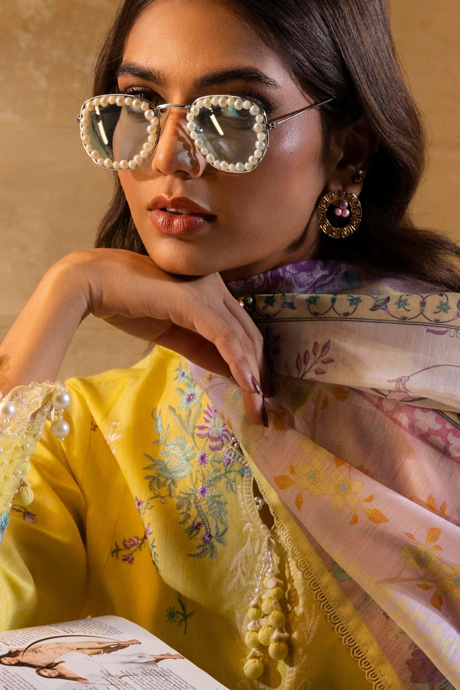Sana Safinaz | Muzlin Spring 25 | M251-011B-3CV - Official Sana Safinaz stockist in UK - Sakeena London