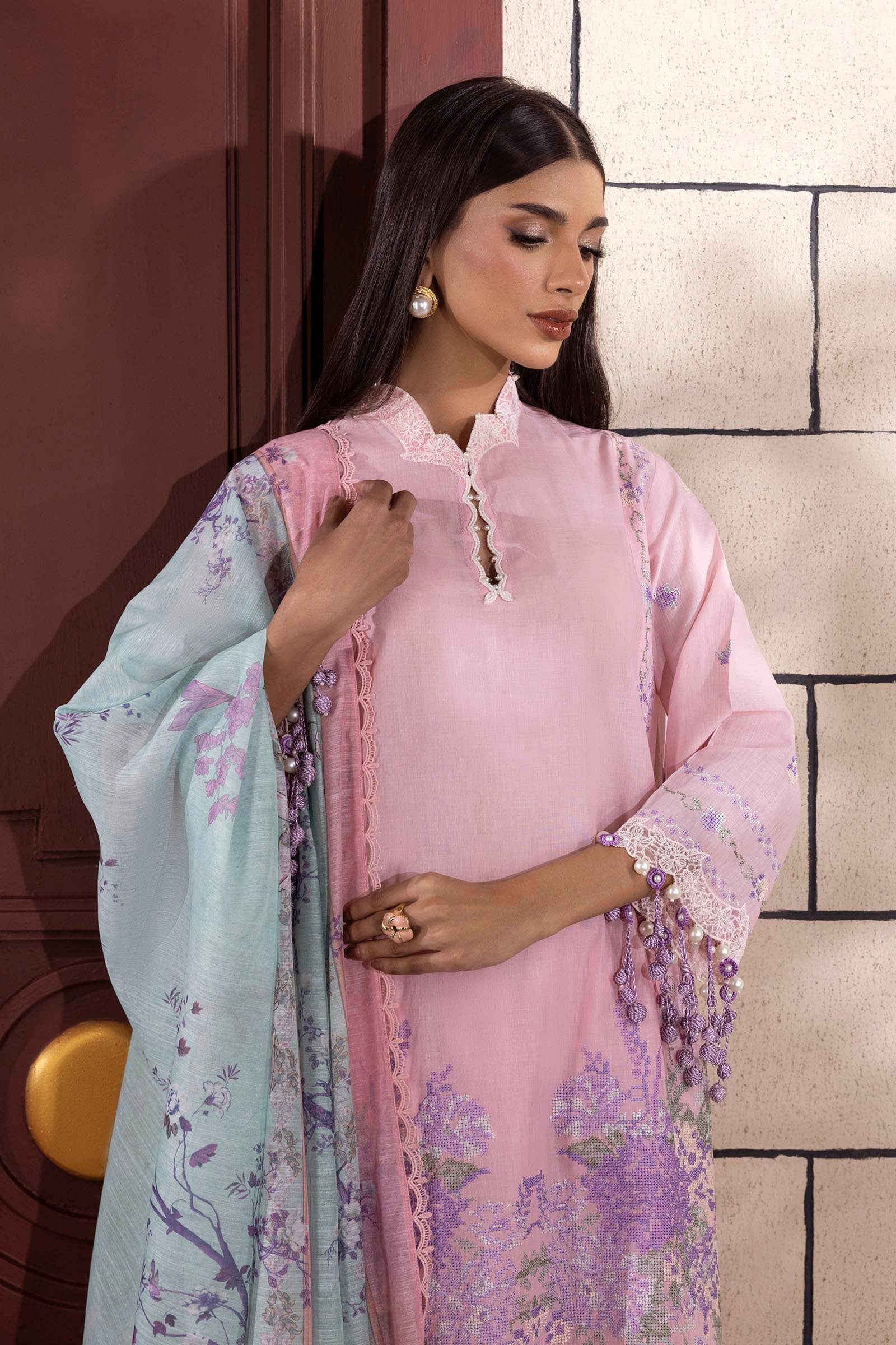 Sana Safinaz | Muzlin Spring 25 | M251-012B-3CV - Official Sana Safinaz stockist in UK - Sakeena London