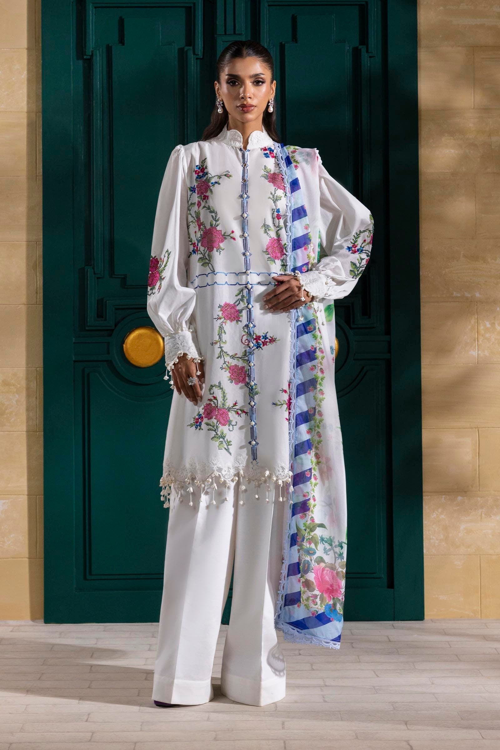 Sana Safinaz | Muzlin Spring 25 | M251-013A-3CL - Official Sana Safinaz stockist in UK - Sakeena London