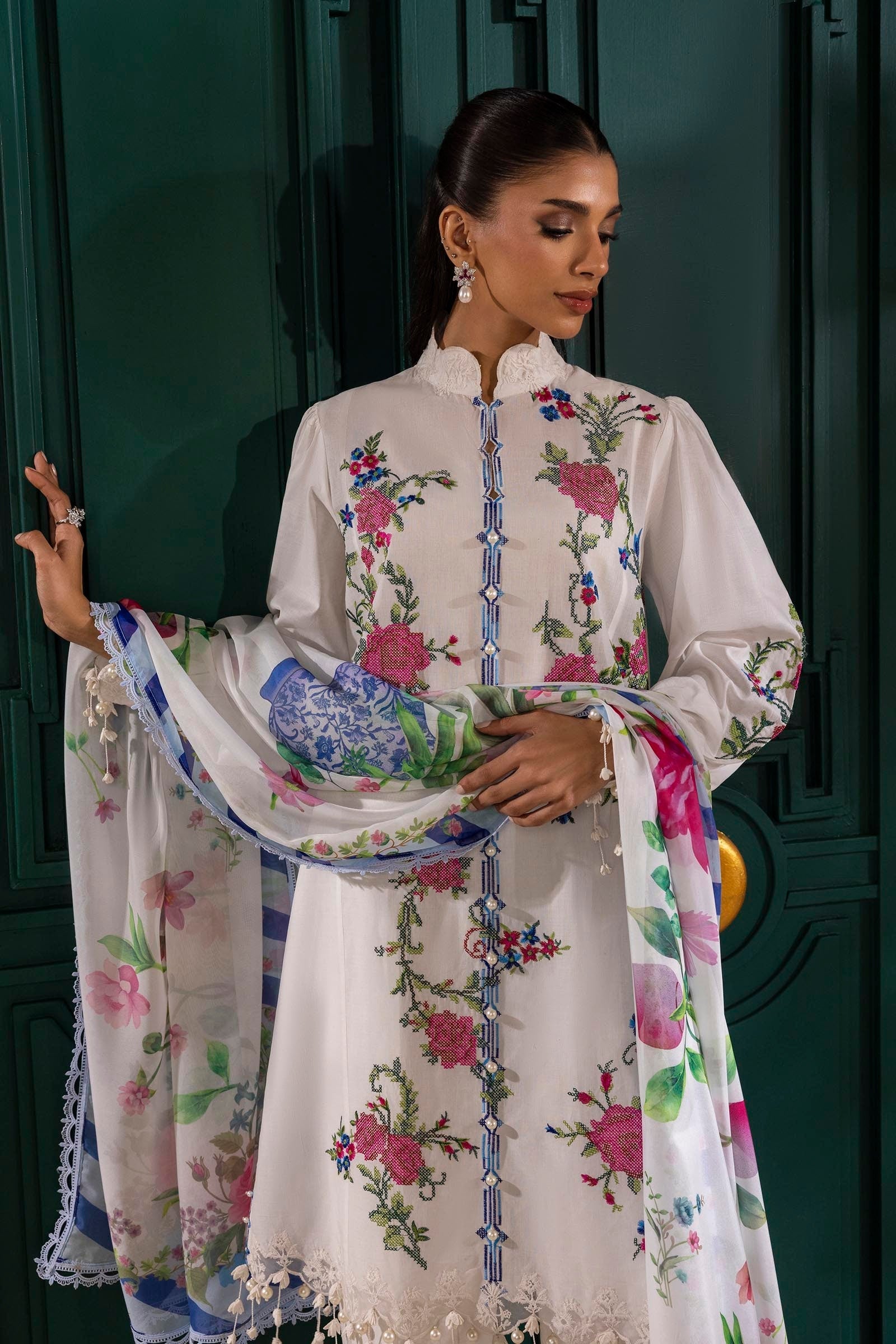 Sana Safinaz | Muzlin Spring 25 | M251-013A-3CL - Official Sana Safinaz stockist in UK - Sakeena London