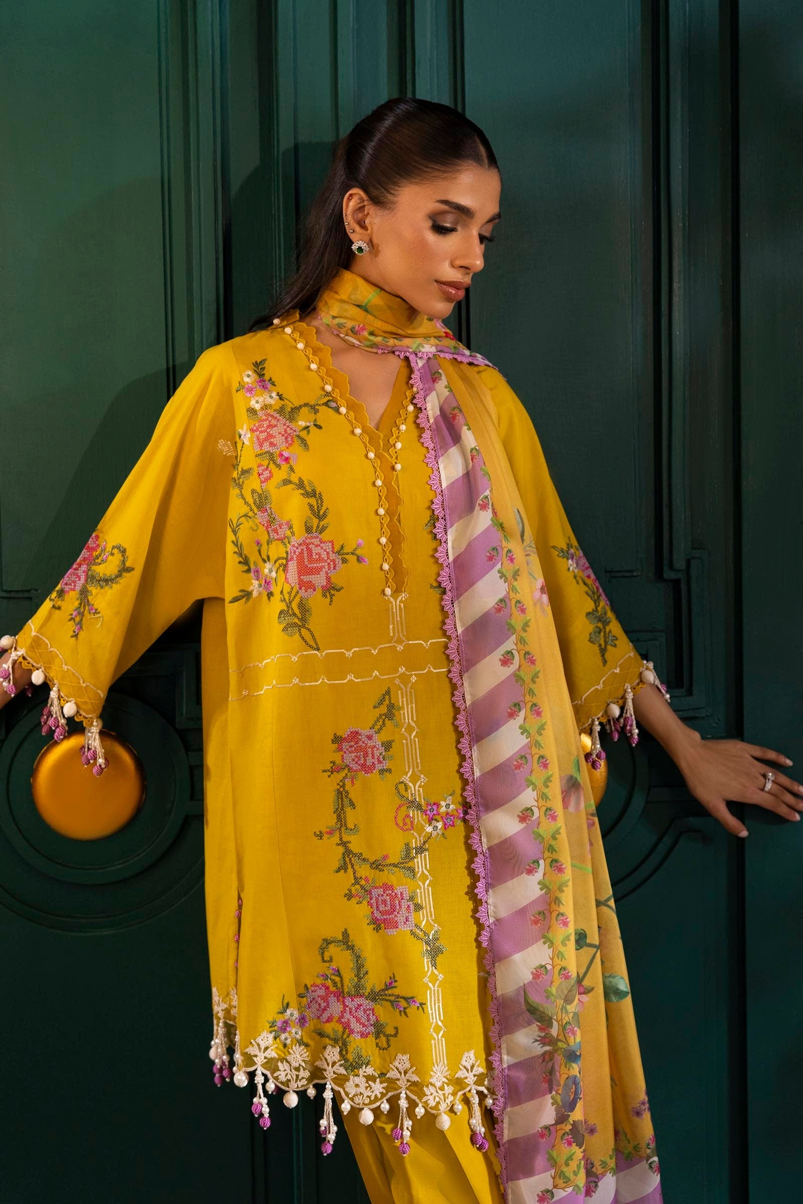 Sana Safinaz | Muzlin Spring 25 | M251-013B-3CL - Official Sana Safinaz stockist in UK - Sakeena London