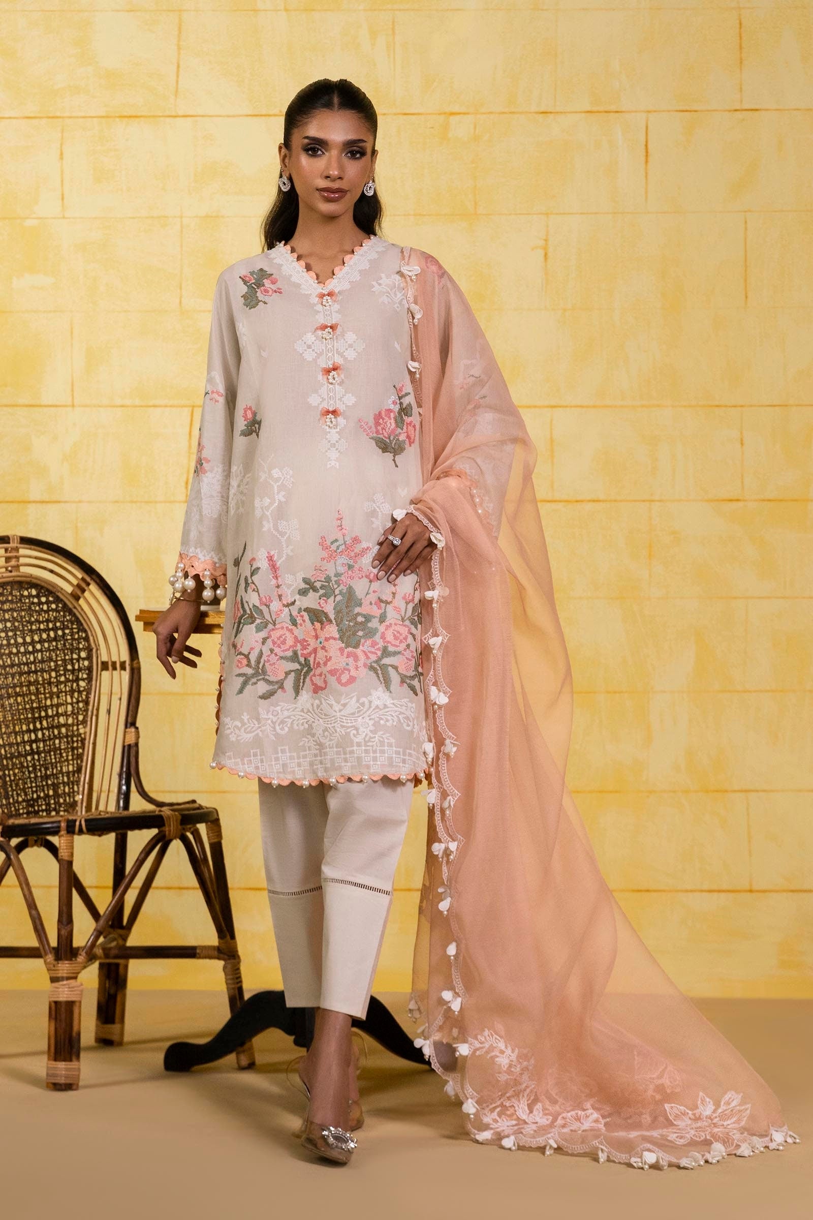 Sana Safinaz | Muzlin Spring 25 | M251-016A-3CT - Official Sana Safinaz stockist in UK - Sakeena London