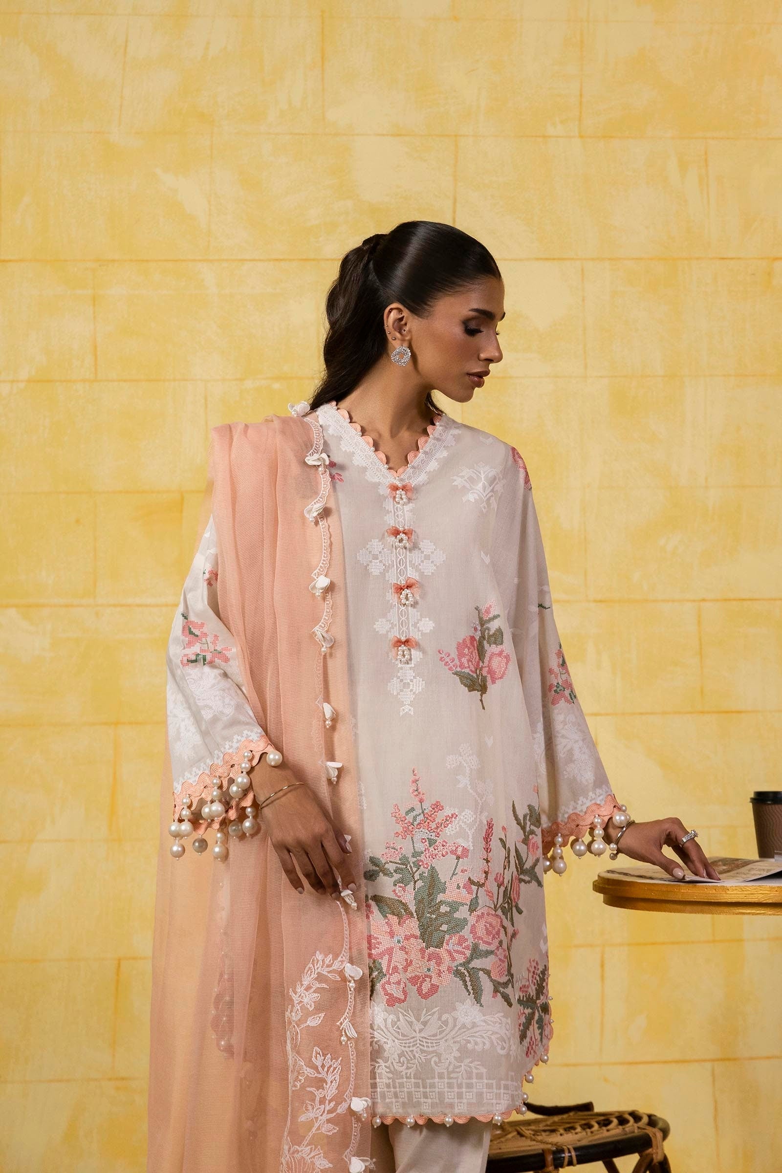 Sana Safinaz | Muzlin Spring 25 | M251-016A-3CT - Official Sana Safinaz stockist in UK - Sakeena London
