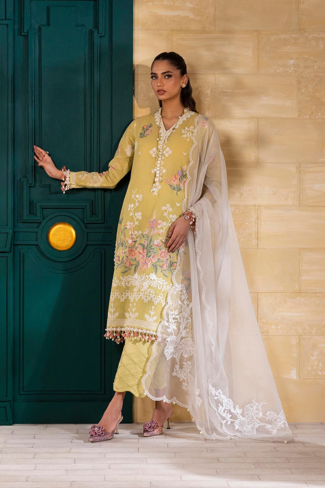 Sana Safinaz | Muzlin Spring 25 | M251-016B-3CT - Official Sana Safinaz stockist in UK - Sakeena London