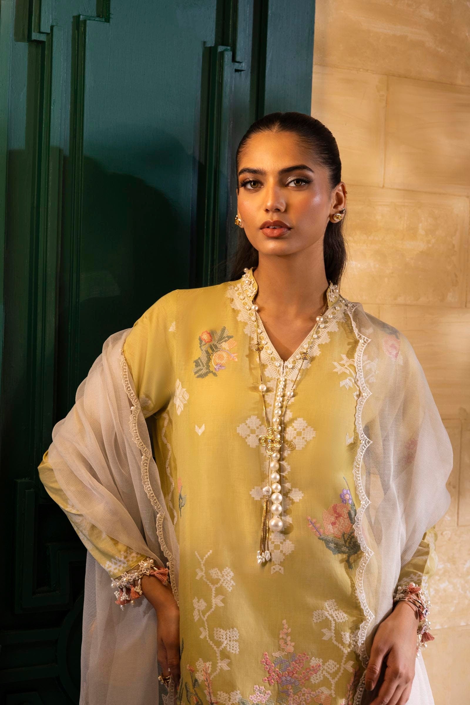 Sana Safinaz | Muzlin Spring 25 | M251-016B-3CT - Official Sana Safinaz stockist in UK - Sakeena London