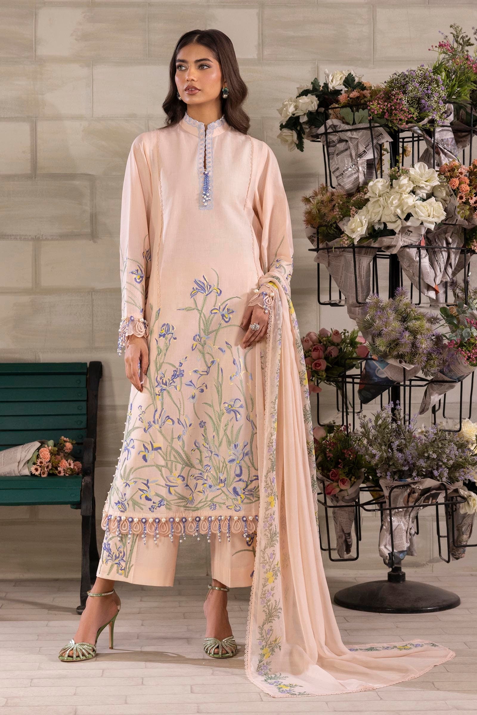 Sana Safinaz | Muzlin Spring 24 | M251-017B-3CJ - Official Sana Safinaz stockist in UK - Sakeena London