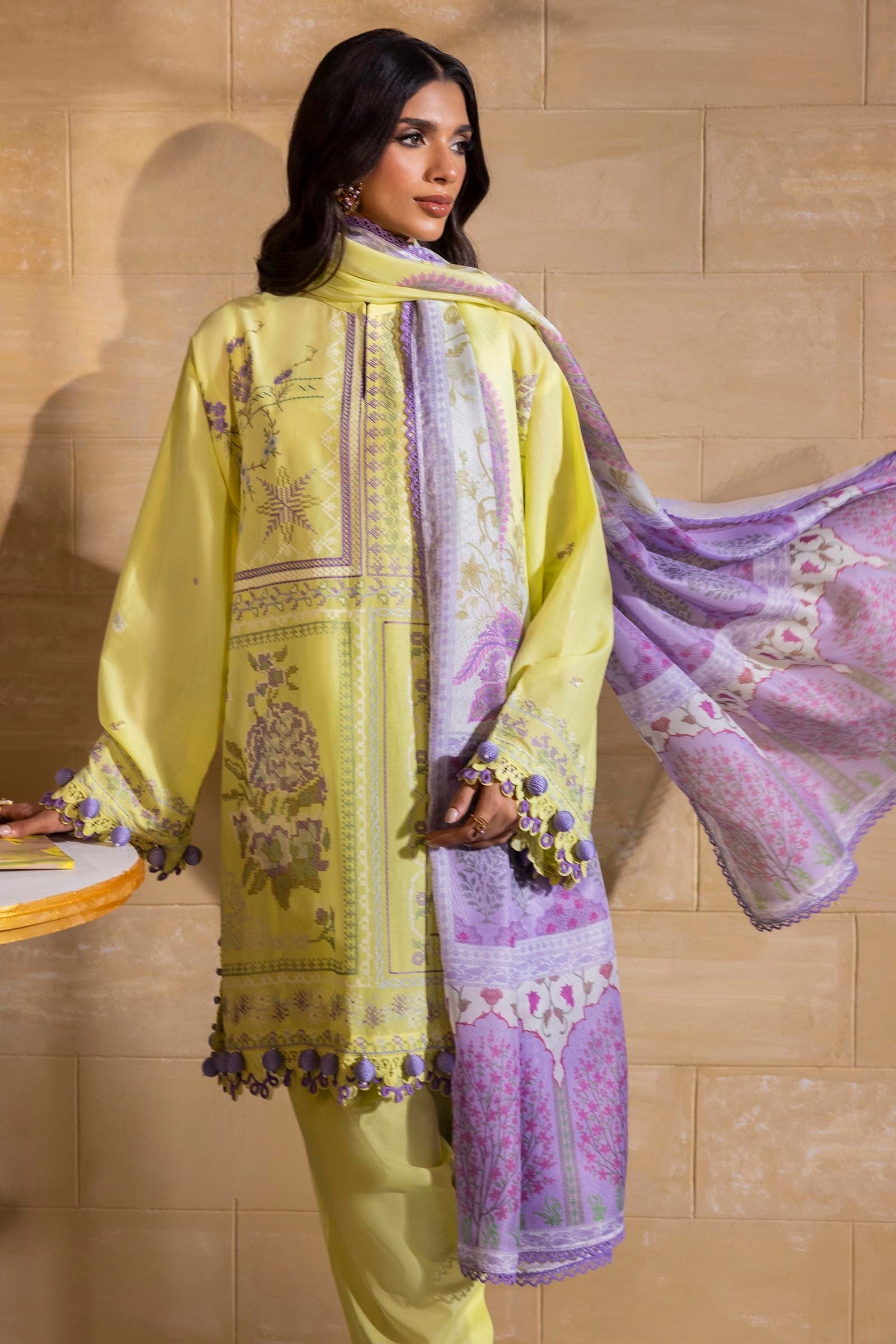 Sana Safinaz | Muzlin Spring 25 | M251-018B-3CT - Official Sana Safinaz stockist in UK - Sakeena London