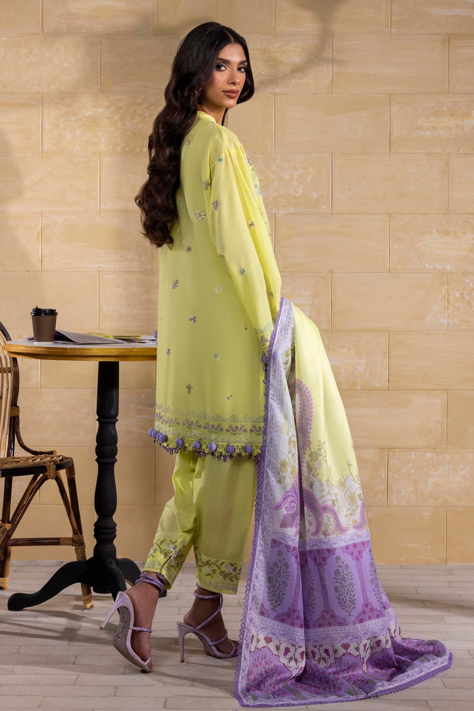 Sana Safinaz | Muzlin Spring 25 | M251-018B-3CT - Official Sana Safinaz stockist in UK - Sakeena London