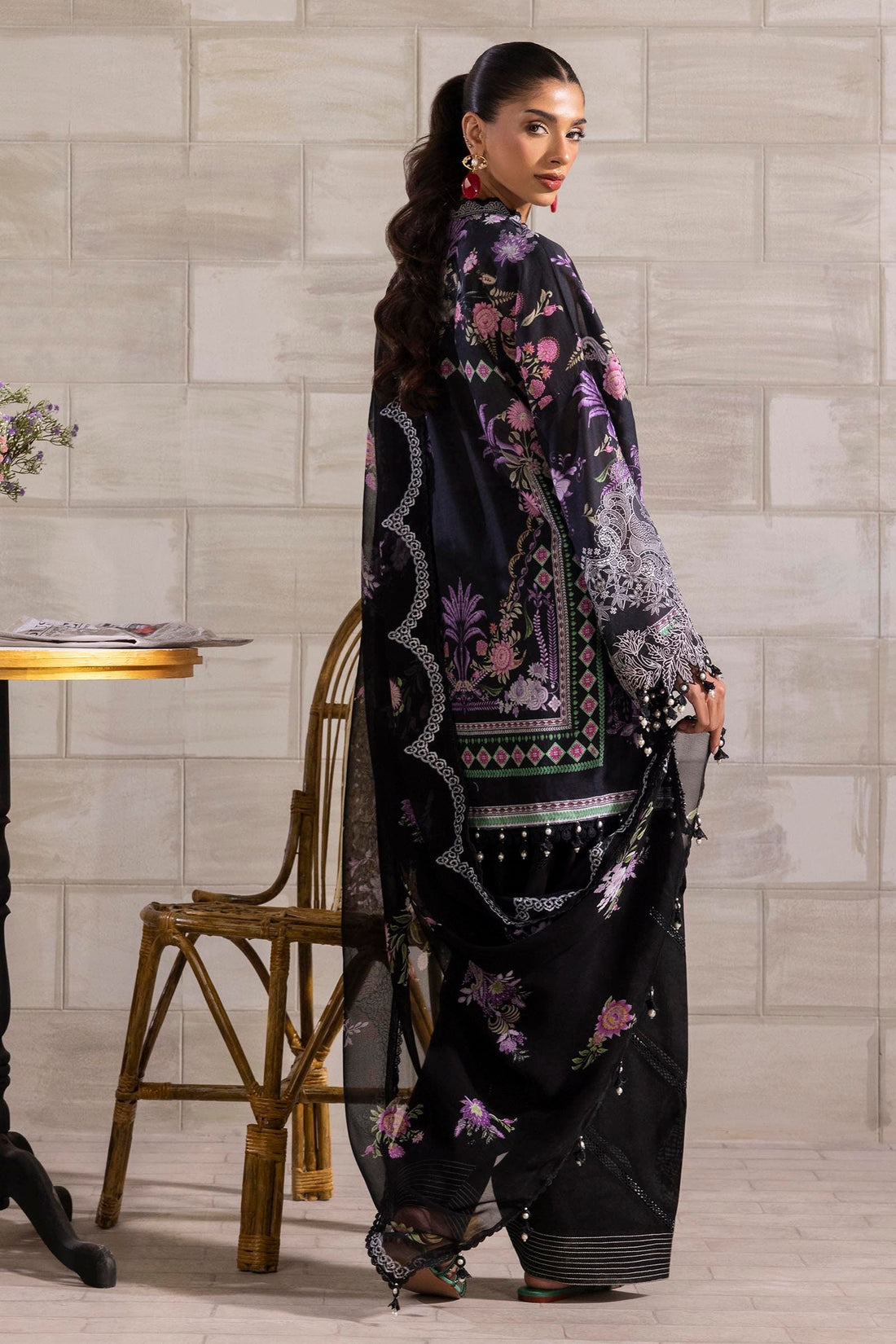 Sana Safinaz | Muzlin Spring 25 | M251-019B-3CS - Official Sana Safinaz stockist in UK - Sakeena London
