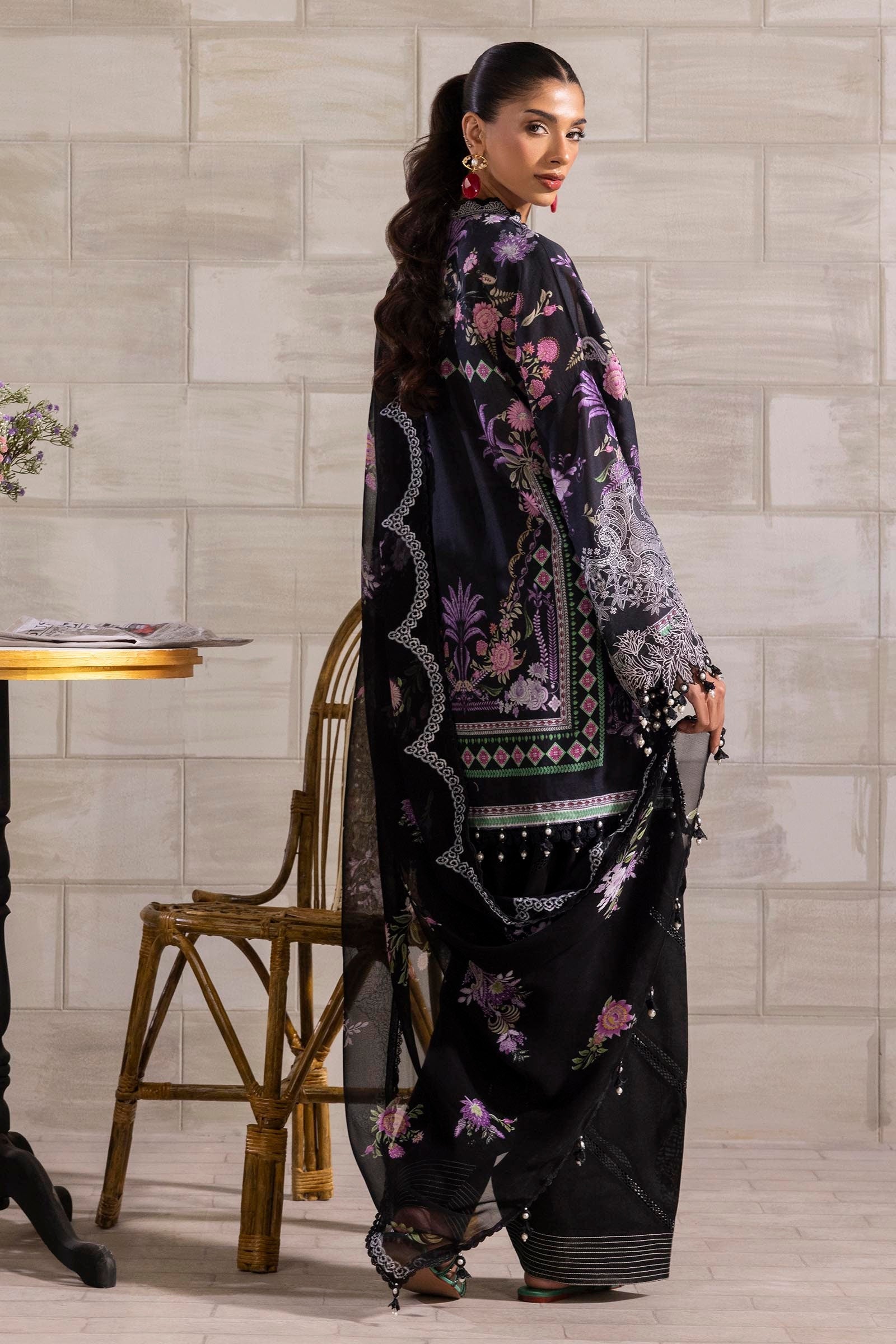 Sana Safinaz | Muzlin Spring 25 | M251-019B-3CS - Official Sana Safinaz stockist in UK - Sakeena London