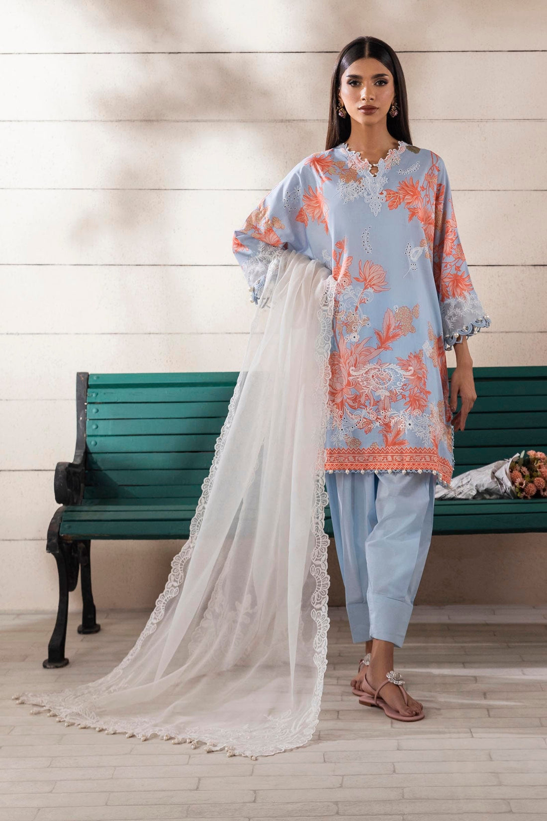 Sana Safinaz | Muzlin Spring 25 | M251-020B-3CS - Official Sana Safinaz stockist in UK - Sakeena London