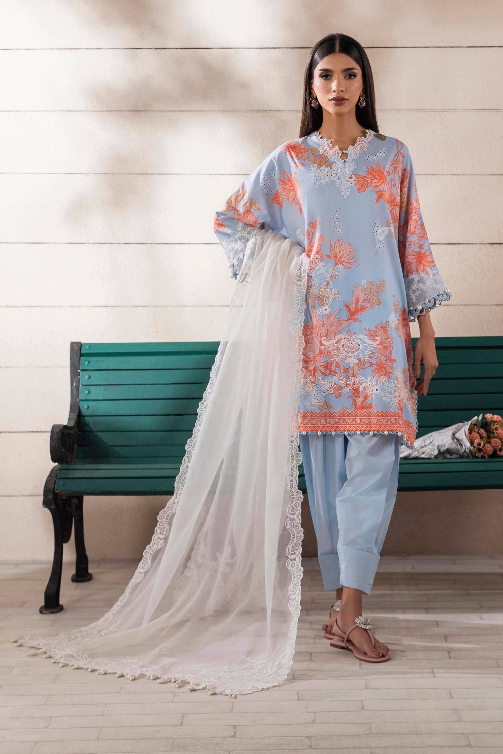 Sana Safinaz | Muzlin Spring 25 | M251-020B-3CS - Official Sana Safinaz stockist in UK - Sakeena London