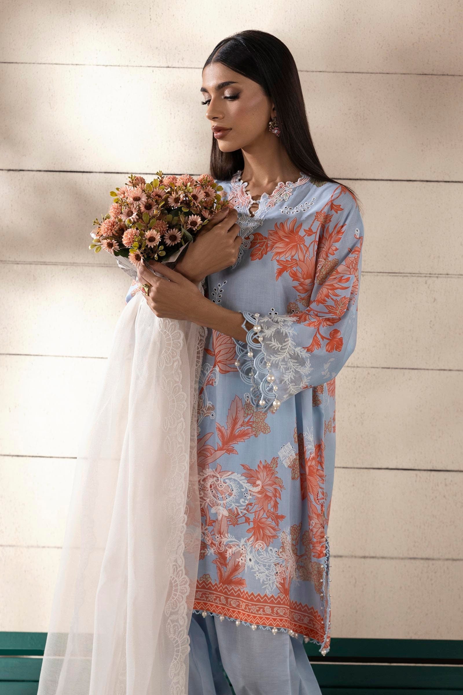 Sana Safinaz | Muzlin Spring 25 | M251-020B-3CS - Official Sana Safinaz stockist in UK - Sakeena London