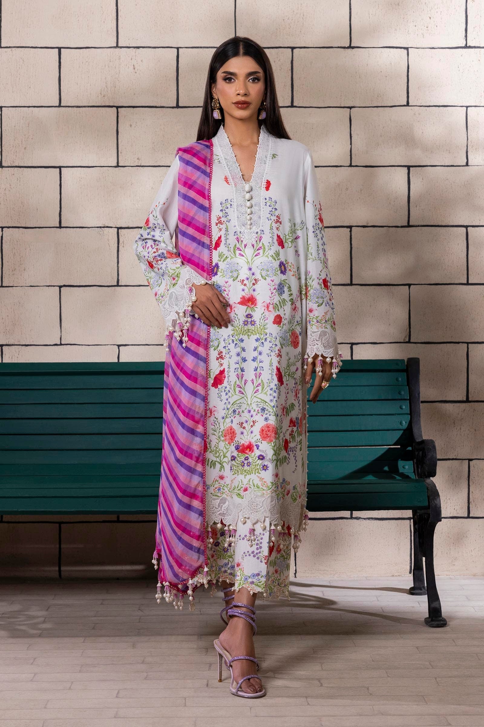 Sana Safinaz | Muzlin Spring 25 | M251-024A-3CI - Official Sana Safinaz stockist in UK - Sakeena London