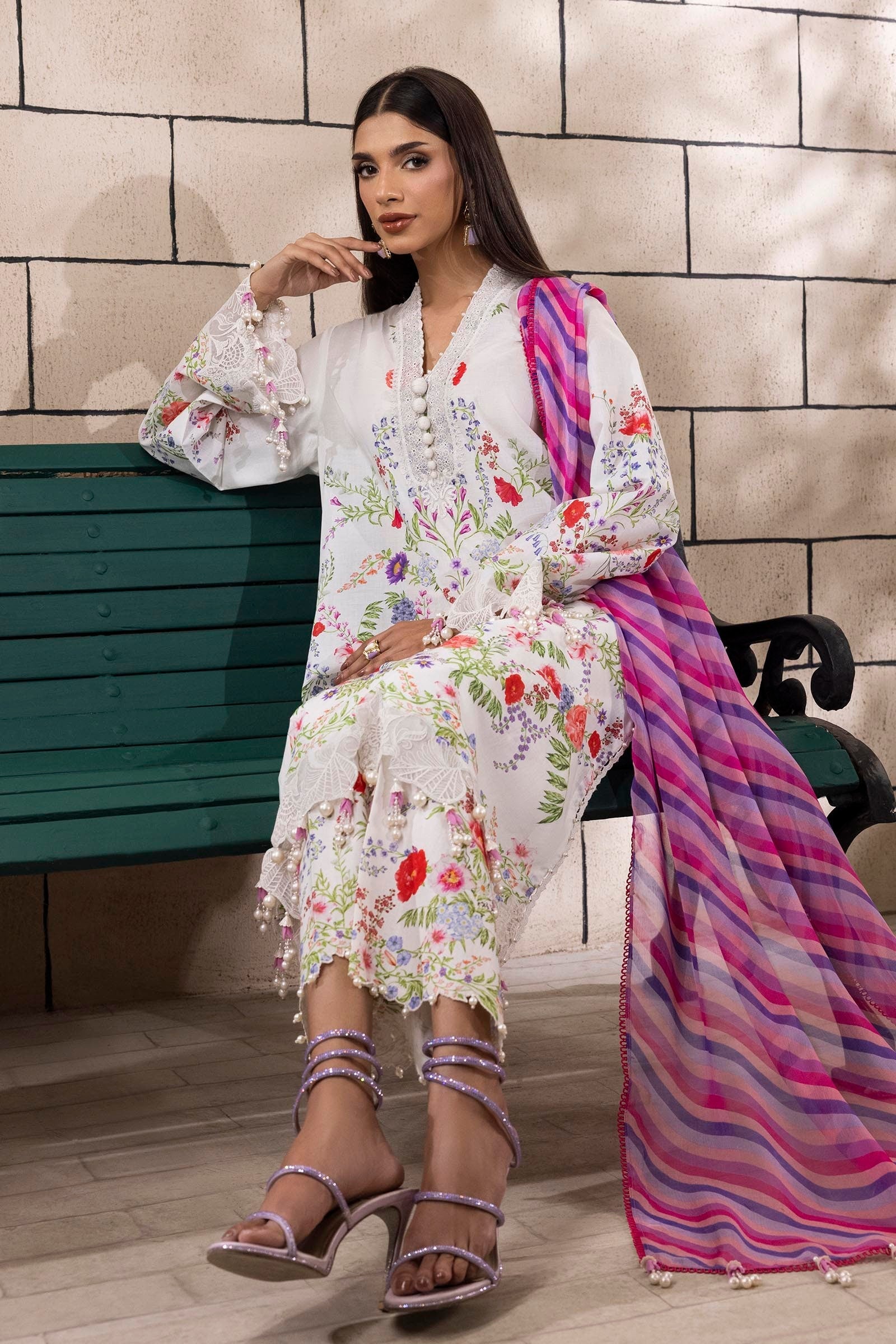 Sana Safinaz | Muzlin Spring 25 | M251-024A-3CI - Official Sana Safinaz stockist in UK - Sakeena London