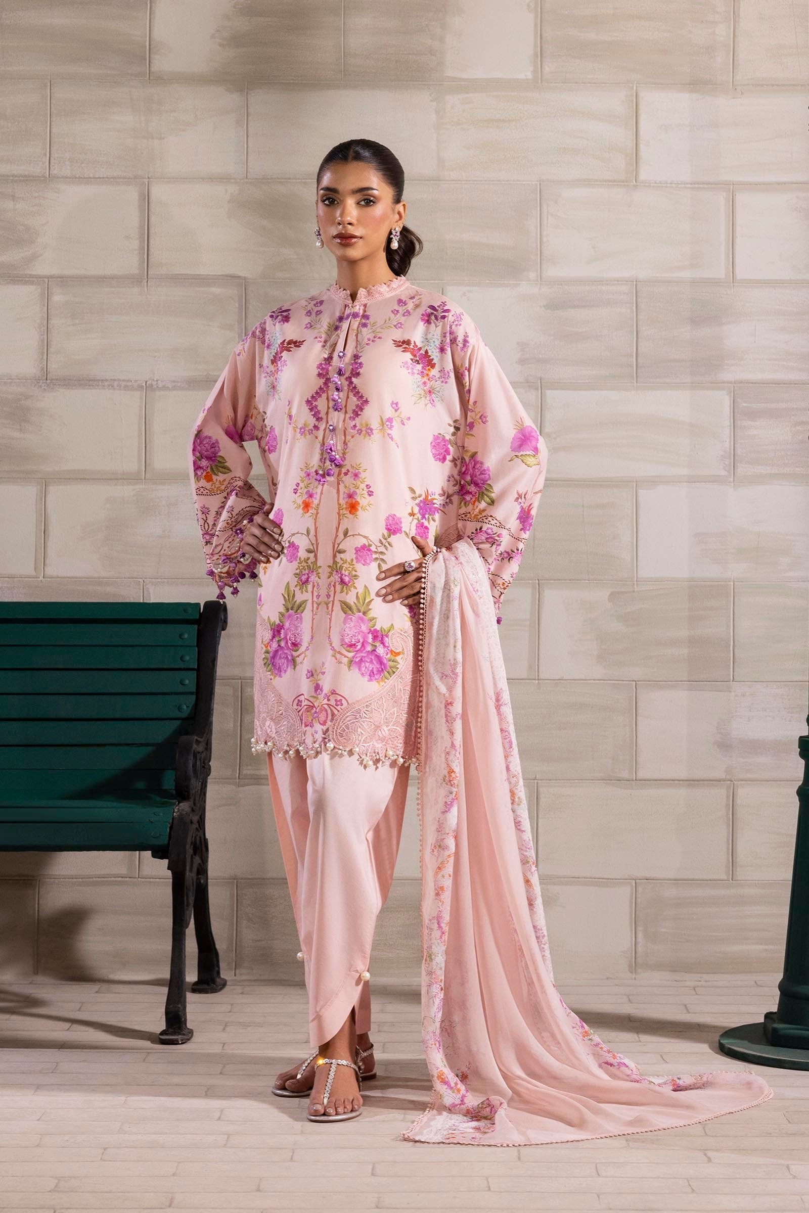 Sana Safinaz | Muzlin Spring 25 | M251-026B-3CI - Official Sana Safinaz stockist in UK - Sakeena London