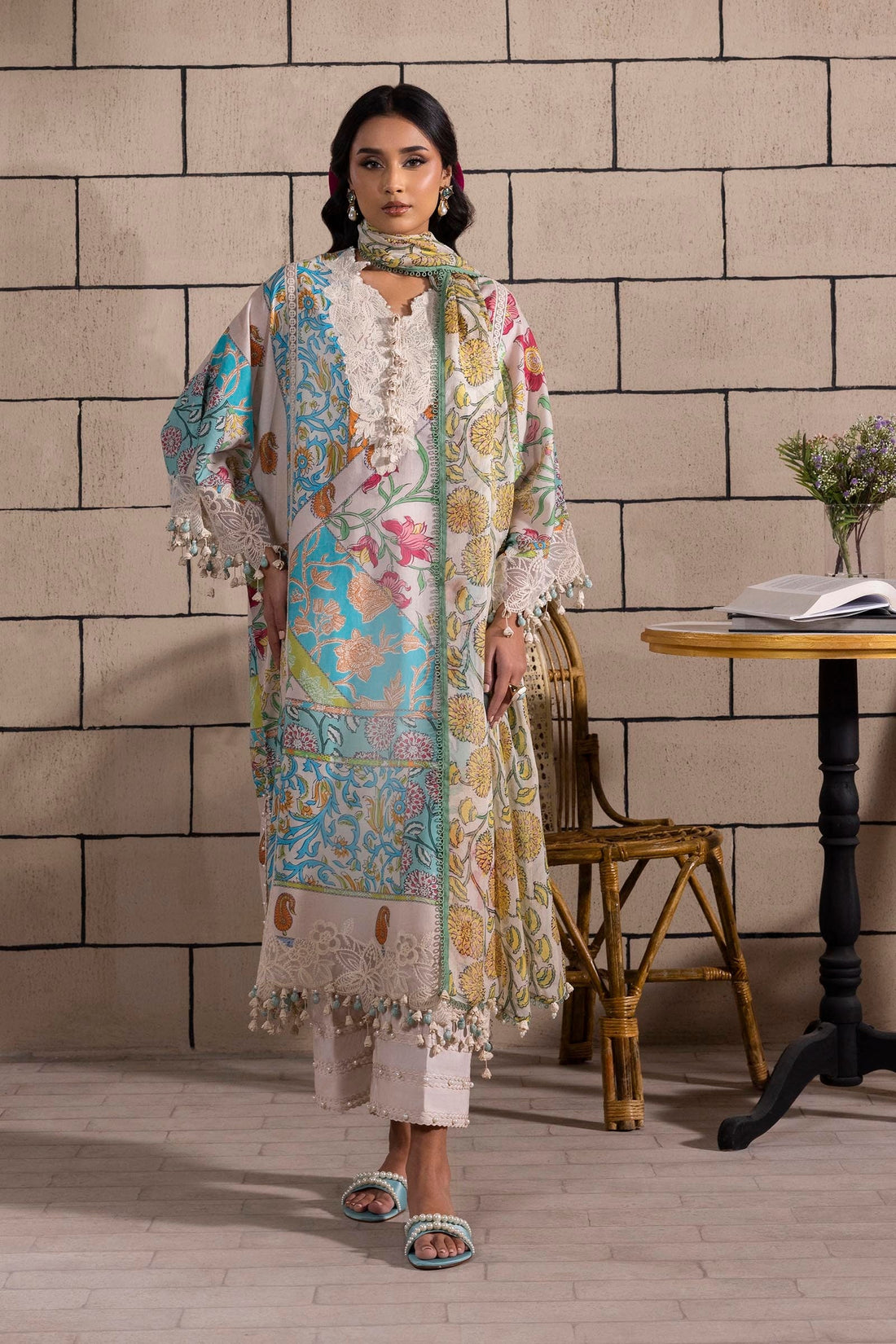 Sana Safinaz | Muzlin Spring 25 | M251-027B-3CI - Official Sana Safinaz stockist in UK - Sakeena London