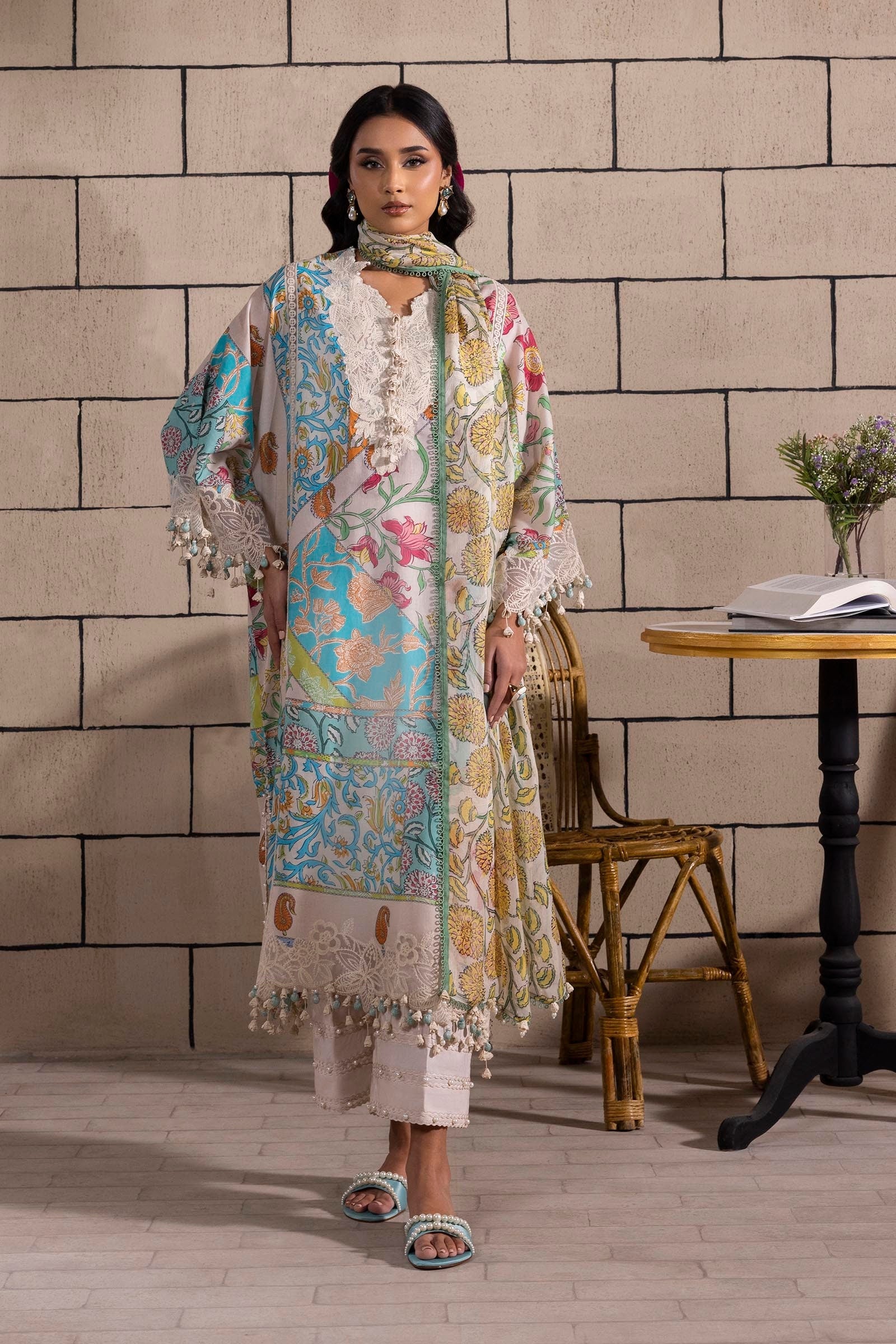 Sana Safinaz | Muzlin Spring 25 | M251-027B-3CI - Official Sana Safinaz stockist in UK - Sakeena London