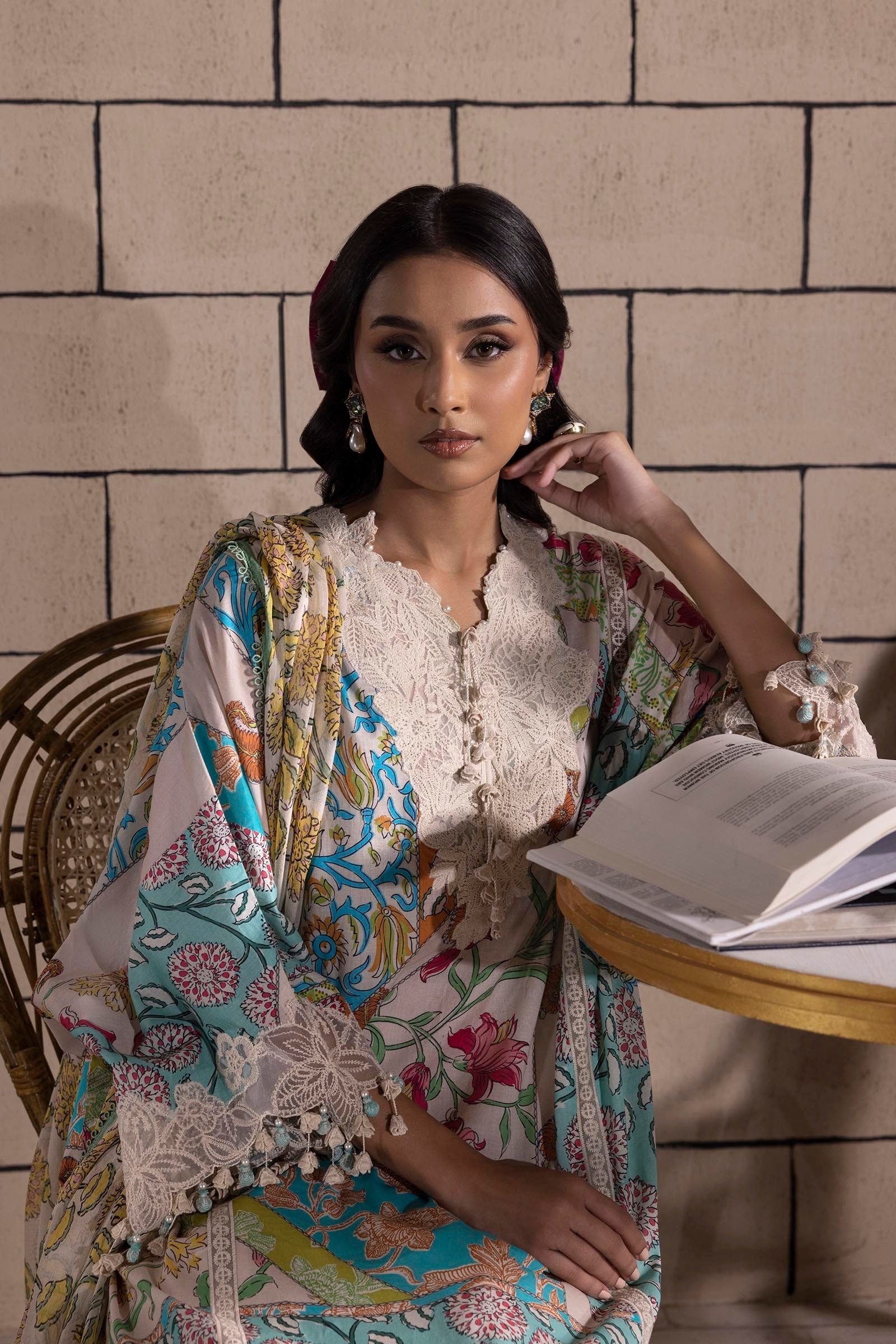 Sana Safinaz | Muzlin Spring 25 | M251-027B-3CI - Official Sana Safinaz stockist in UK - Sakeena London