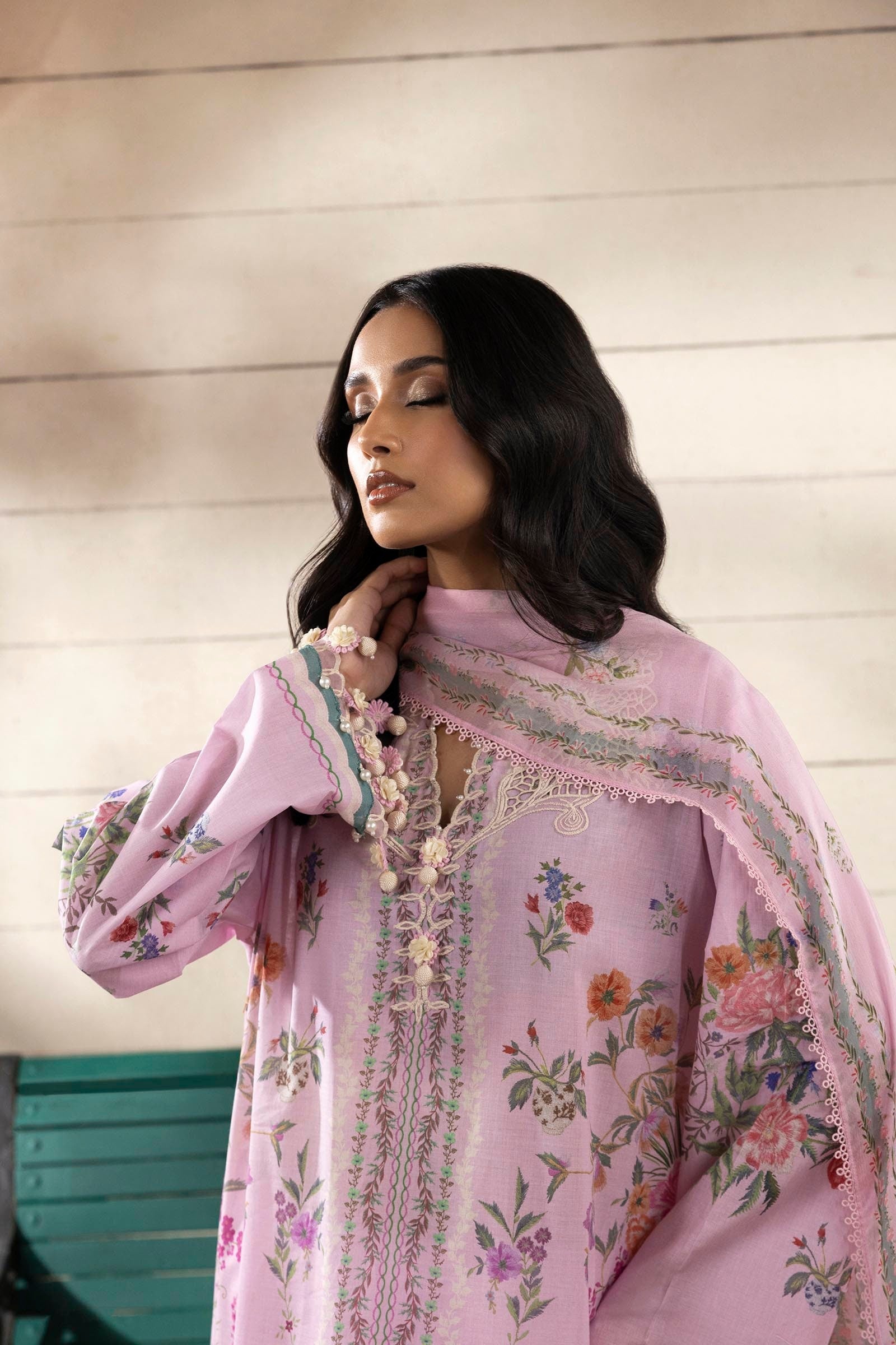Sana Safinaz | Muzlin Spring 25 | M251-028B-3CI - Official Sana Safinaz stockist in UK - Sakeena London