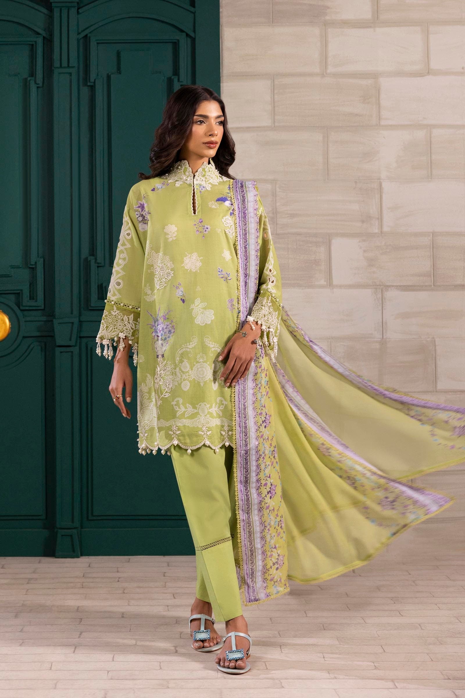 Sana Safinaz | Muzlin Spring 25 | M251-029B-3CI - Official Sana Safinaz stockist in UK - Sakeena London