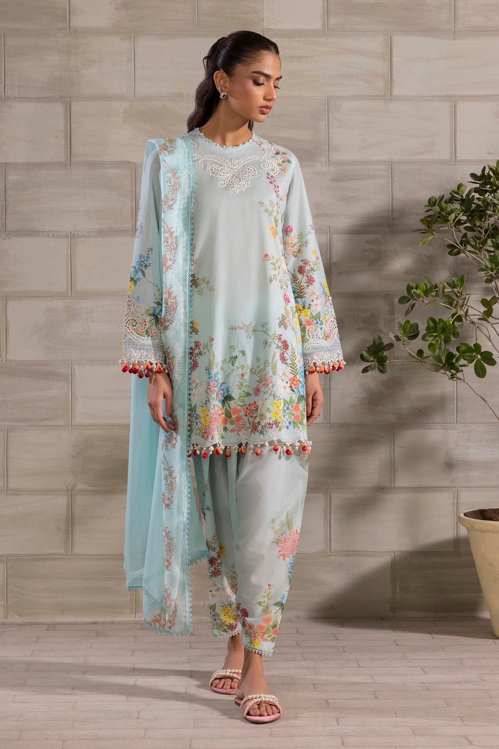 Sana Safinaz | Muzlin Spring 25 | M251-030A-3CI - Official Sana Safinaz stockist in UK - Sakeena London