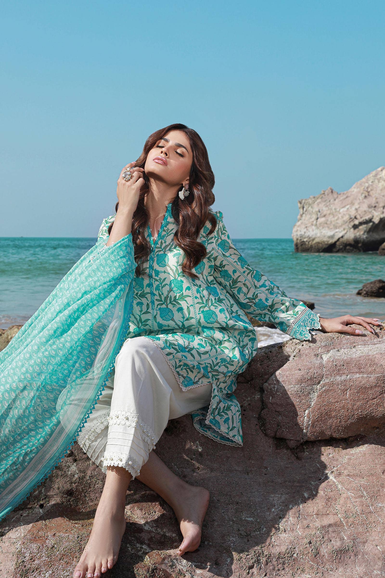 Sana Safinaz | Mahay Spring 24 | H241-002A-2BI - Official Sana Safinaz stockist in UK - Sakeena London